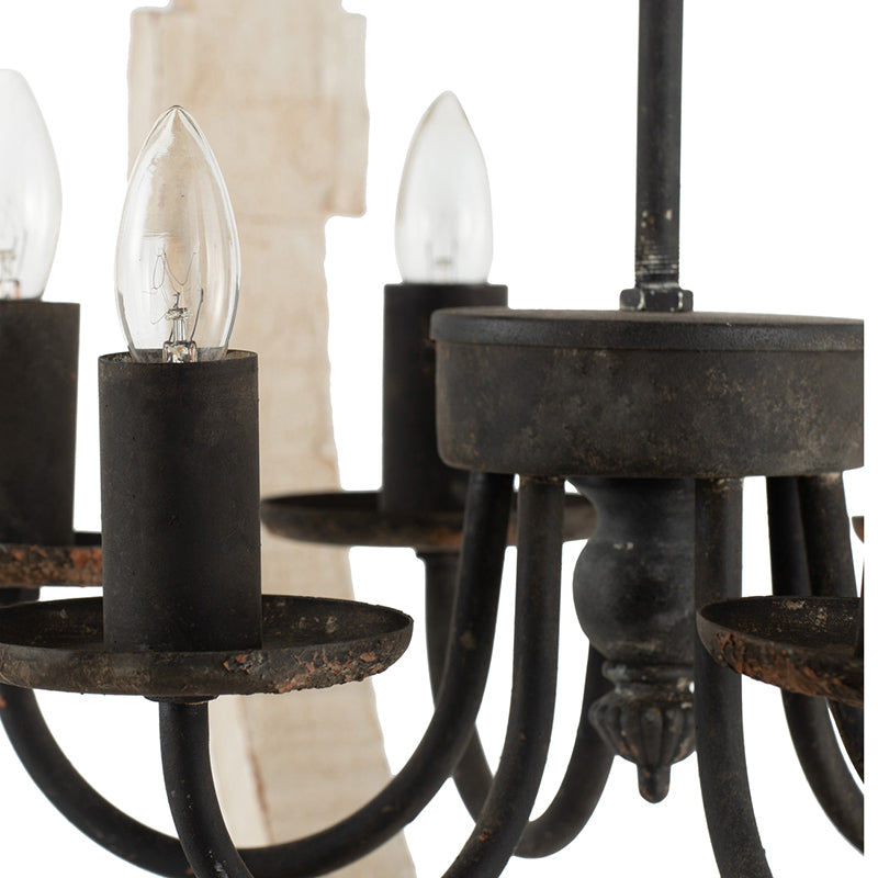 6 - Light Wood Chandelier