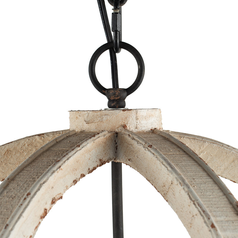 6 - Light Wood Chandelier