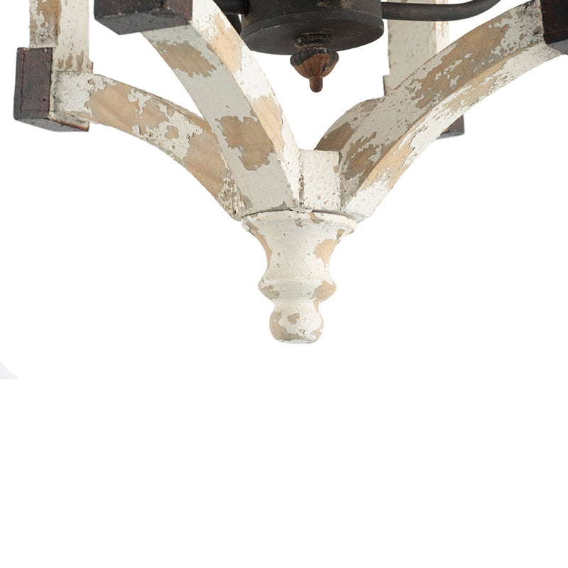 4 - Light Wood Chandelier