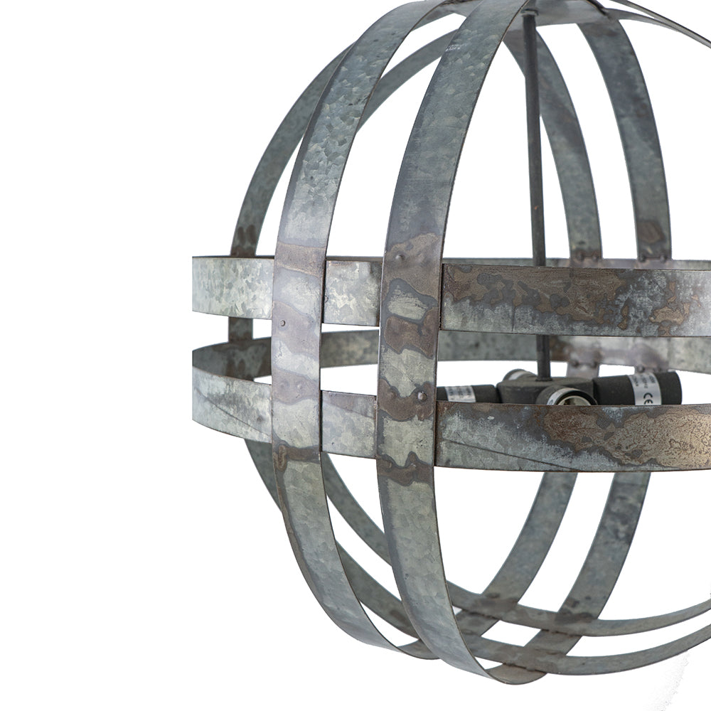 4 - Light Galvanized Chandelier