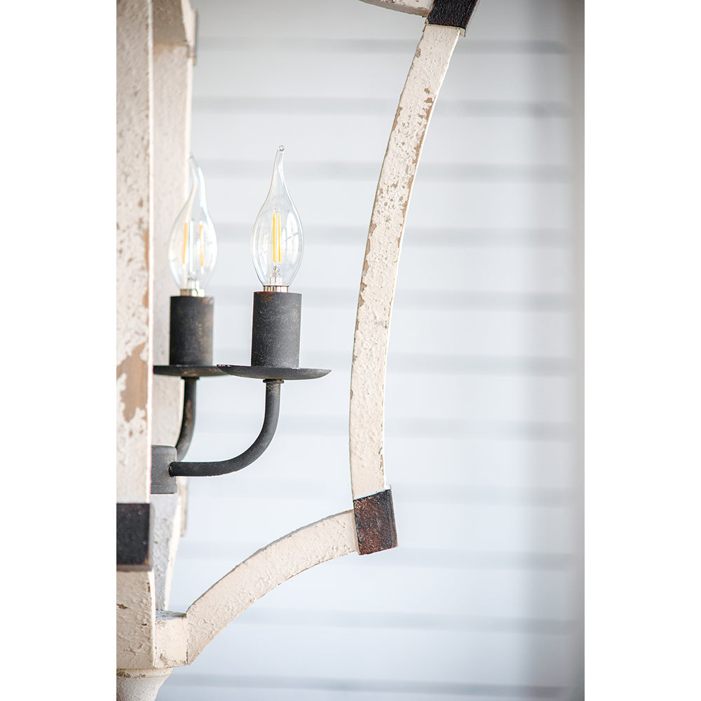 4 - Light Wood Chandelier
