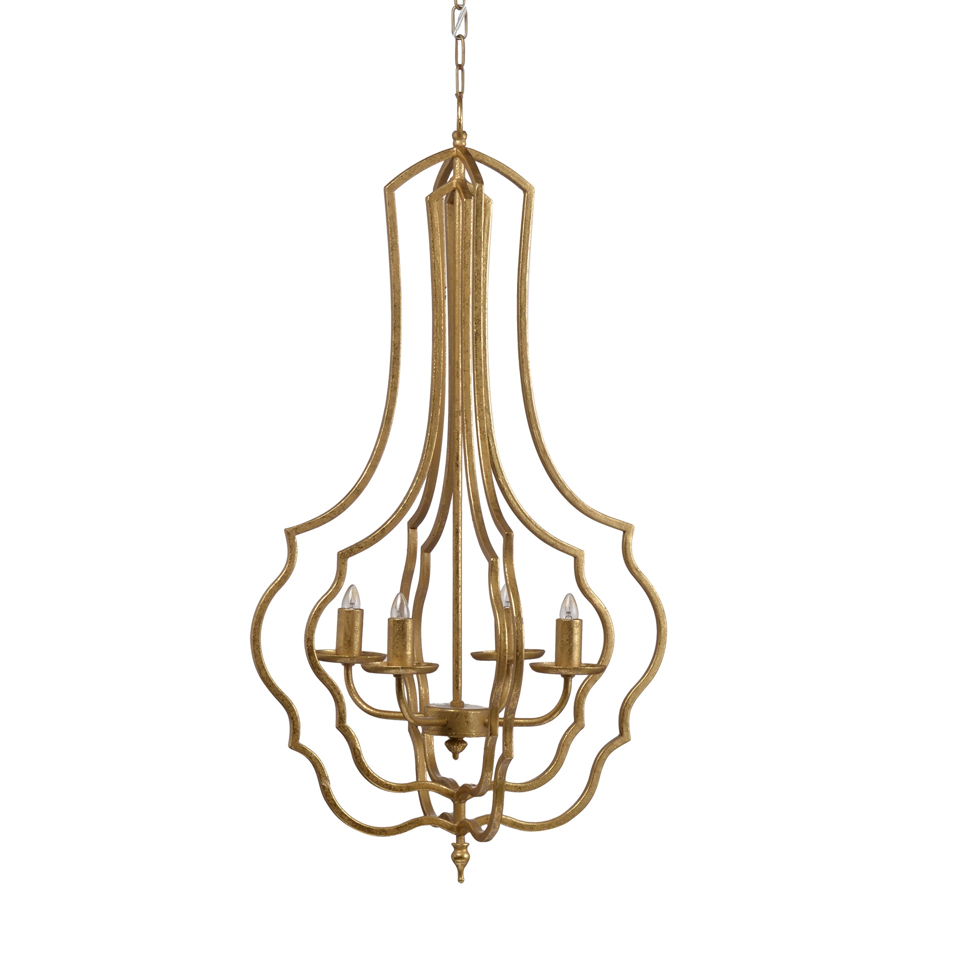 4-Light Metal Chandelier