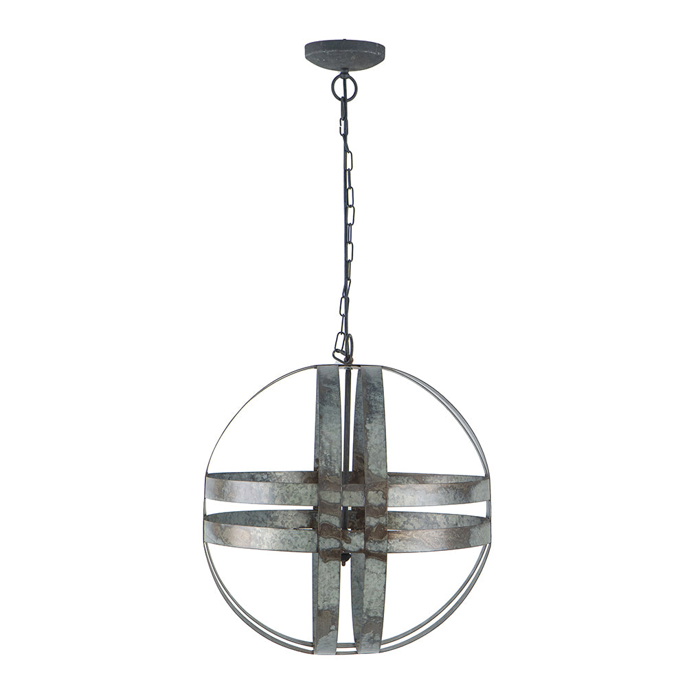 4 - Light Galvanized Chandelier