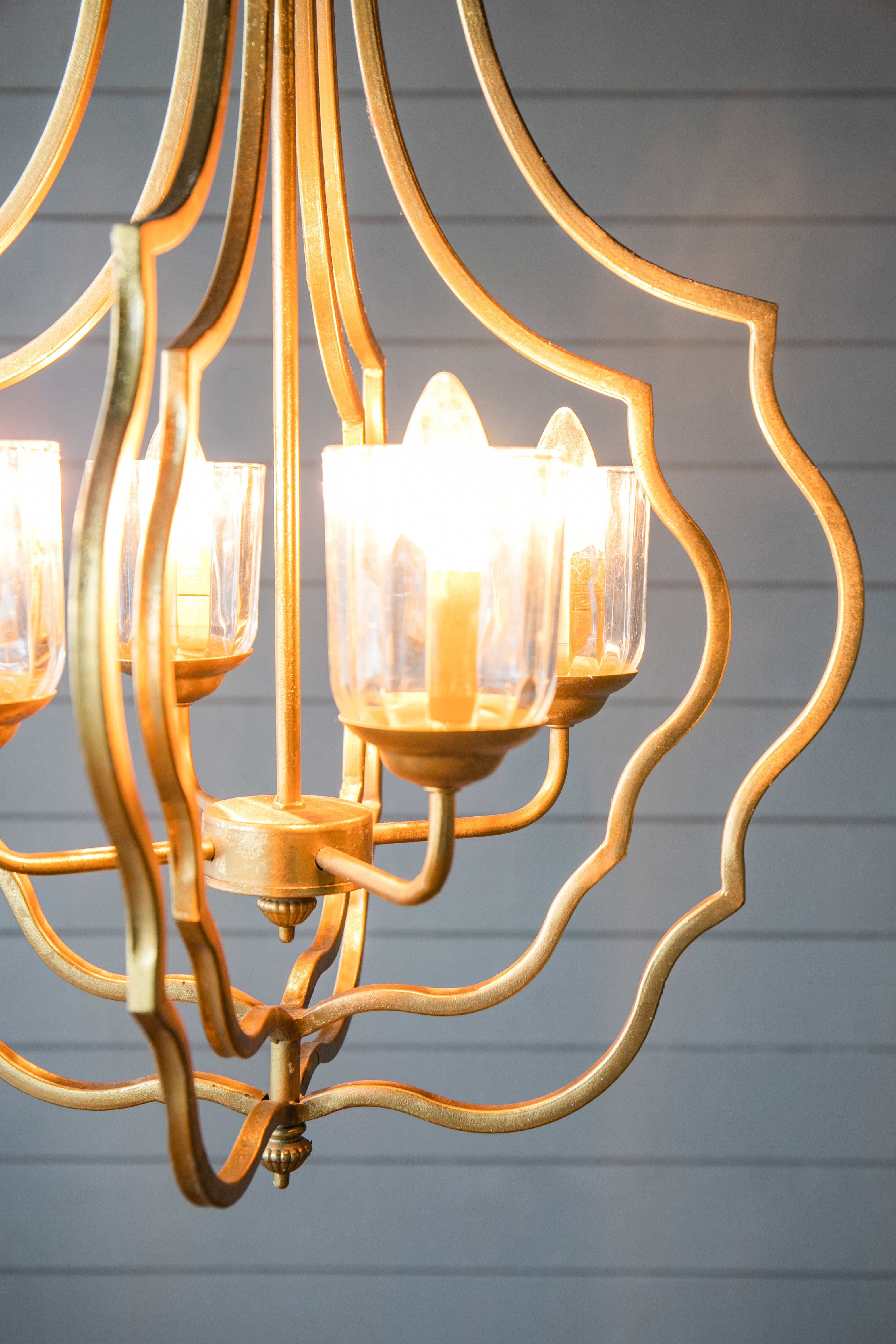 4-Light Metal Chandelier
