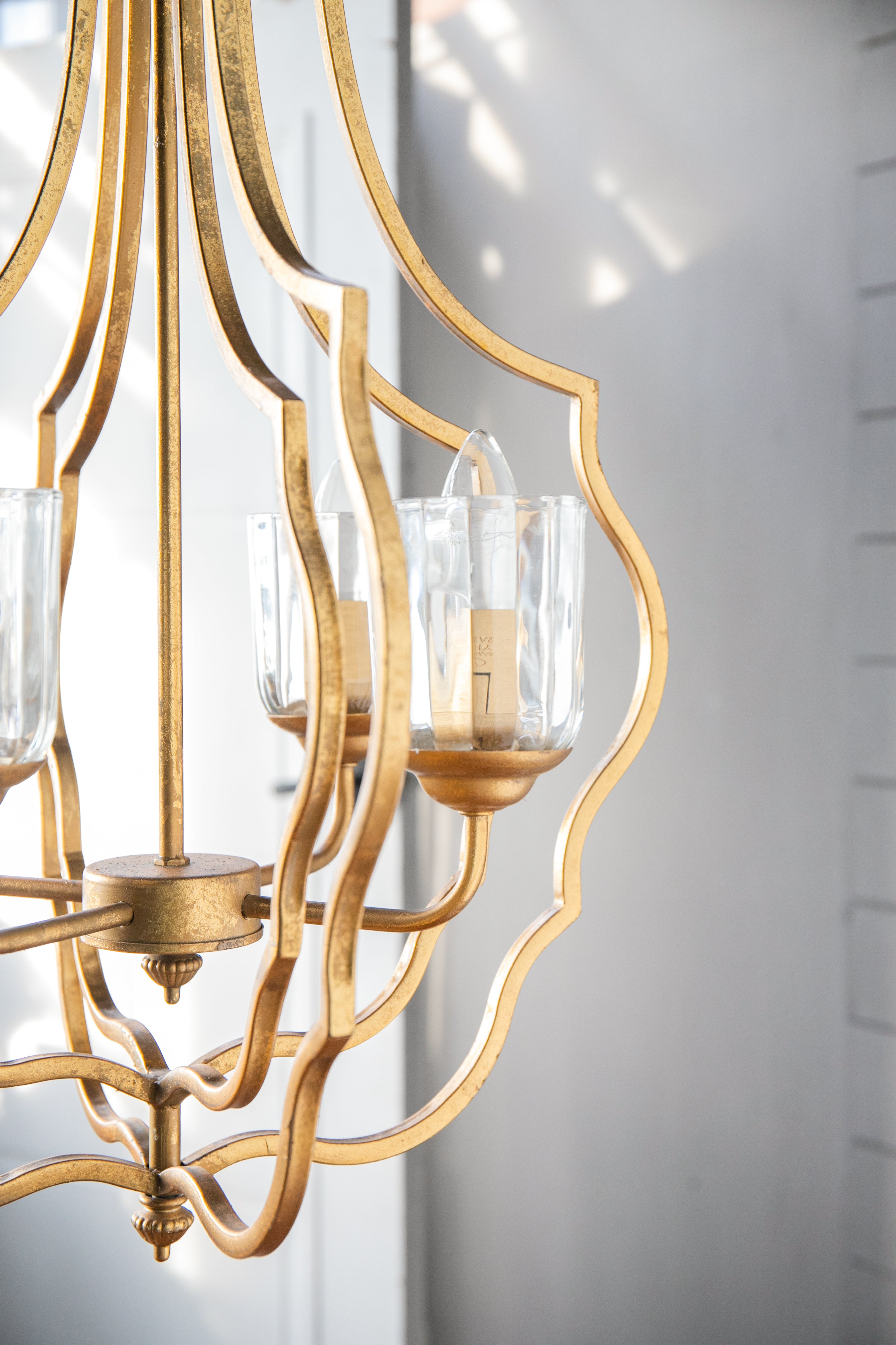 4-Light Metal Chandelier
