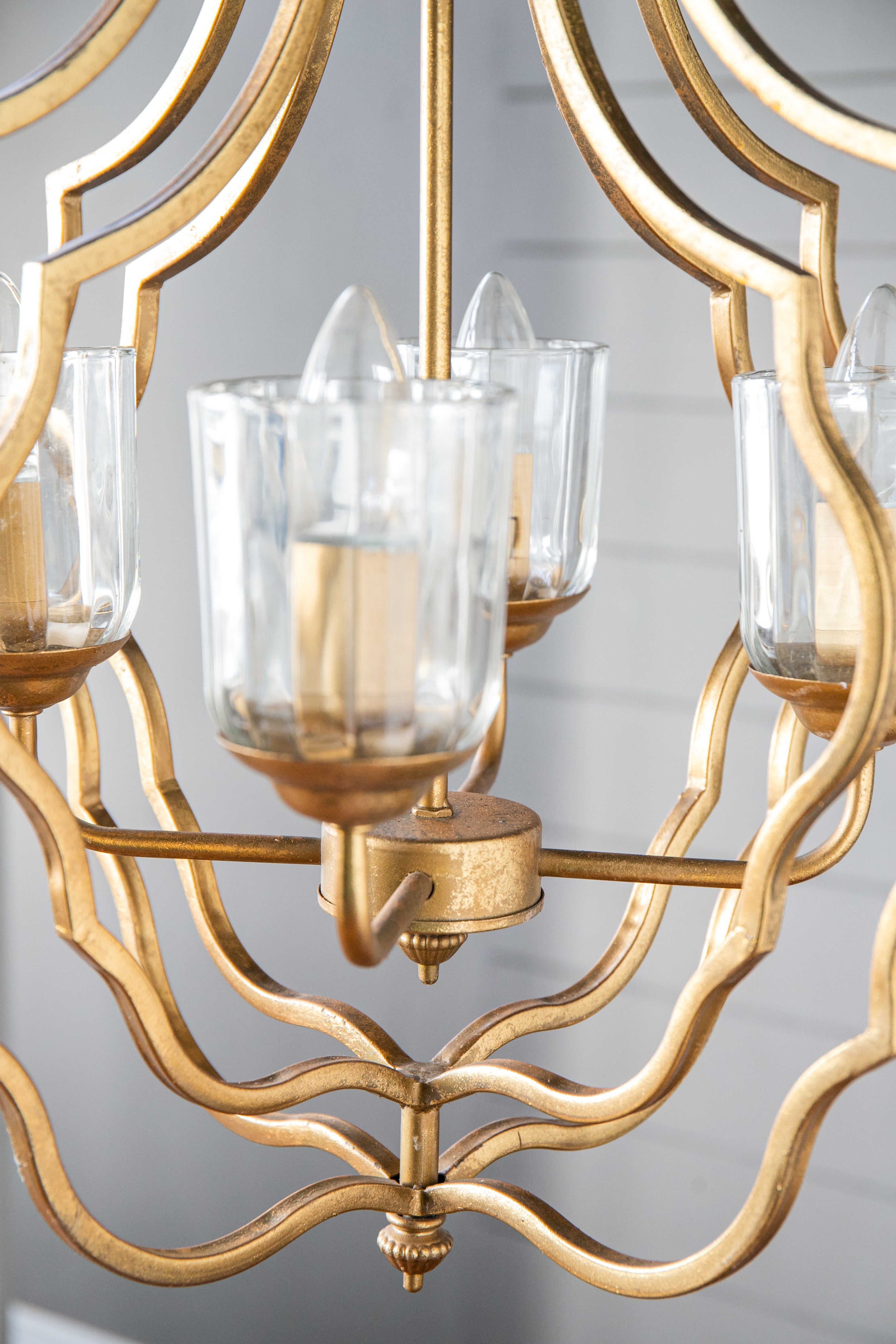 4-Light Metal Chandelier