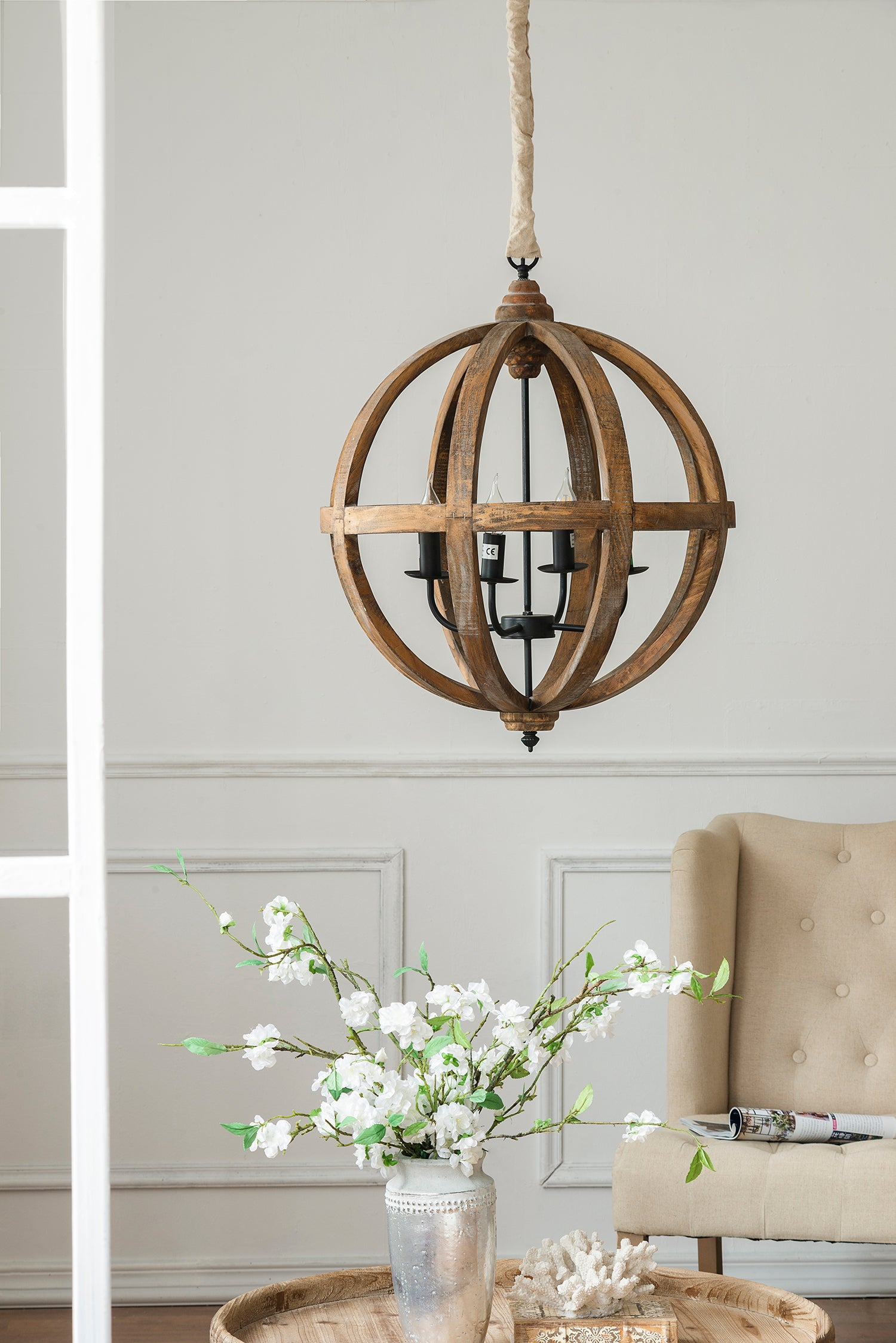 Pratt Sphere Four-Light Chandelier