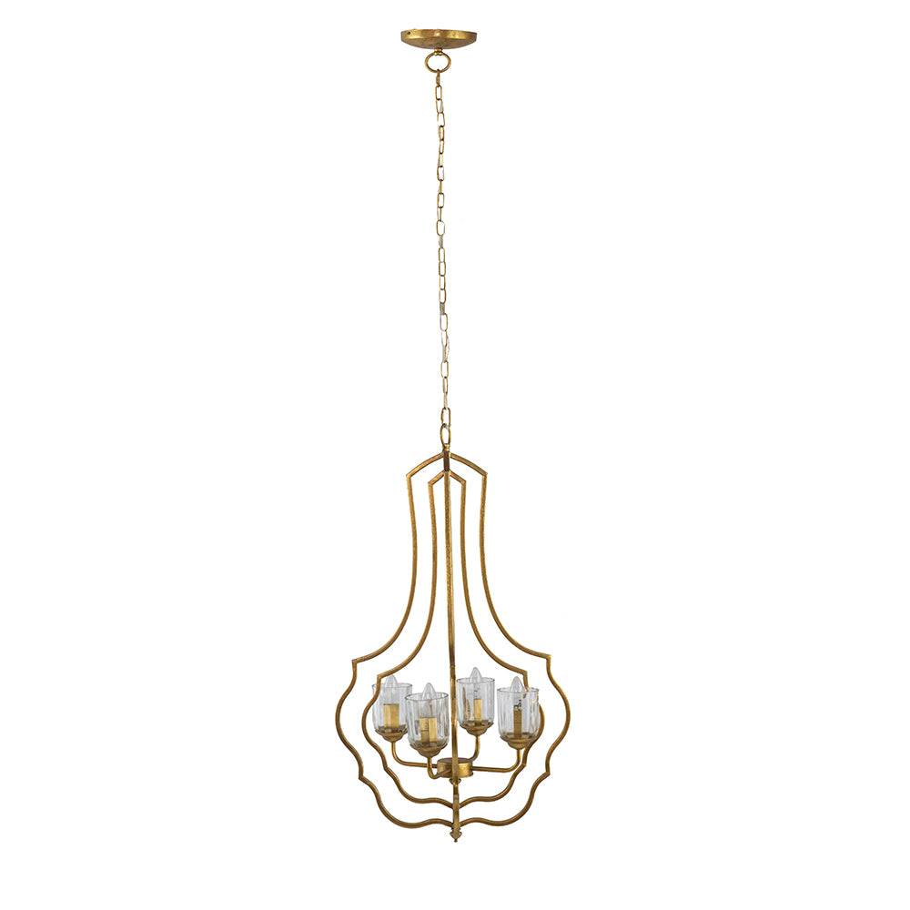 4-Light Metal Chandelier