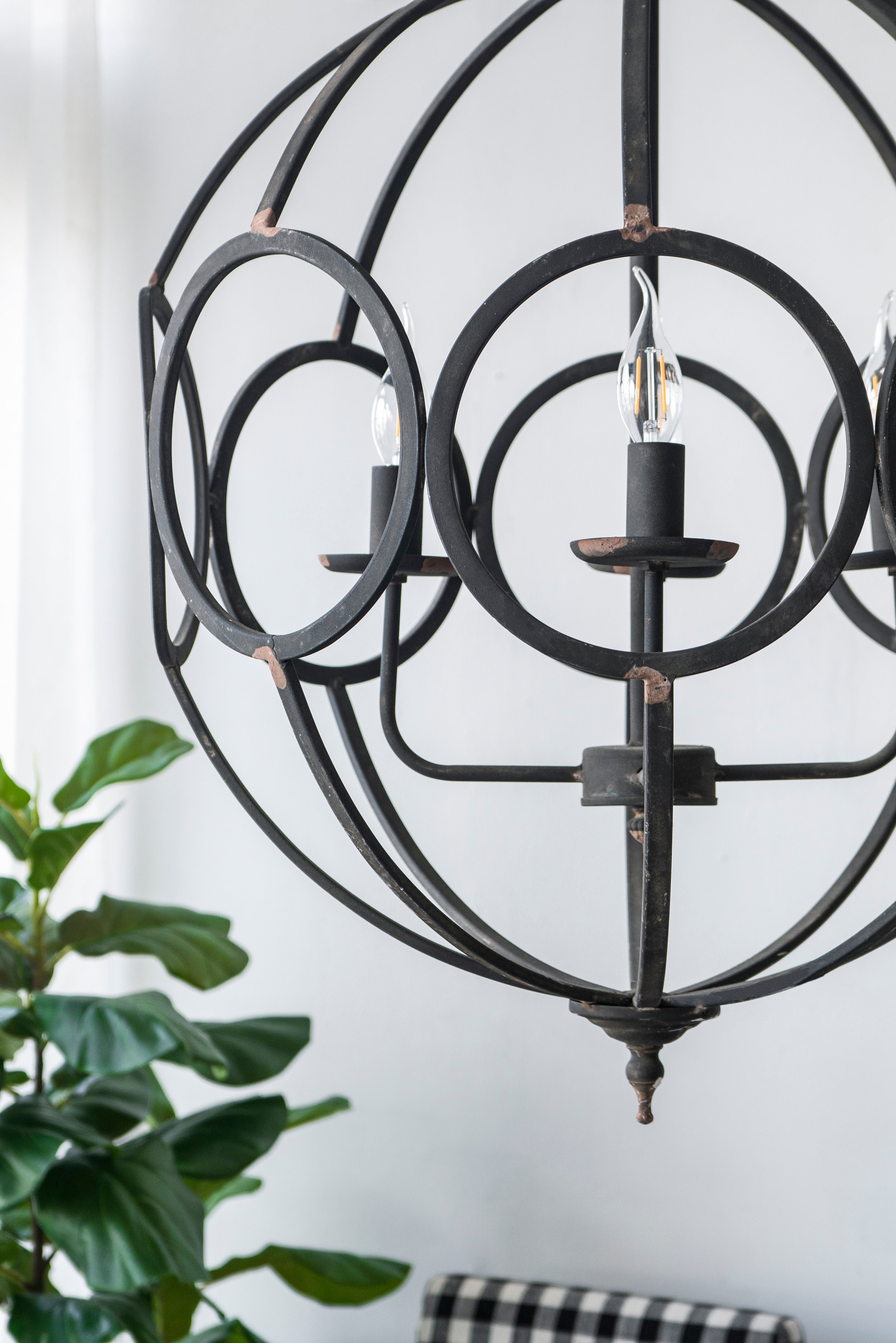 4 - Light Metal Chandelier