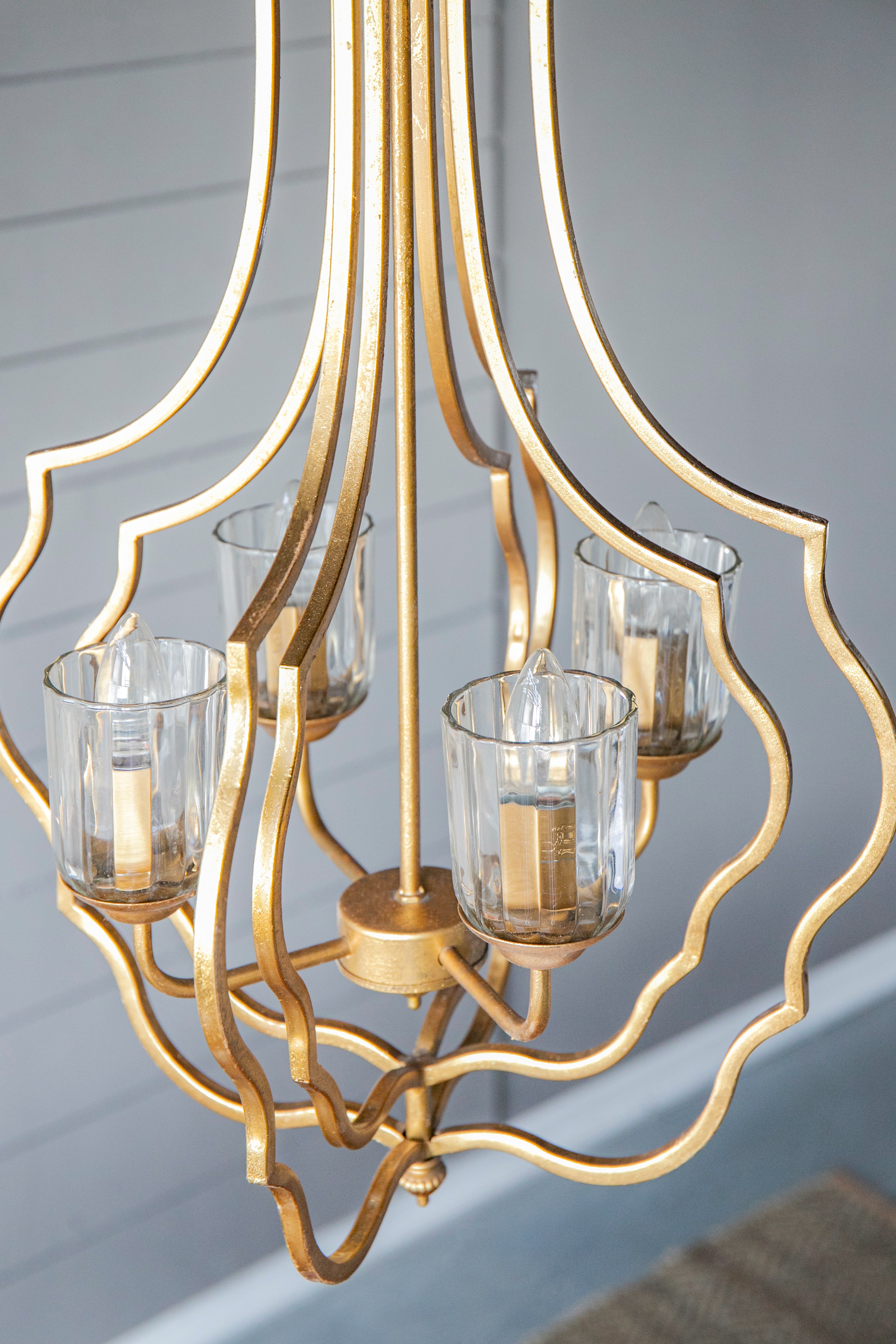4-Light Metal Chandelier