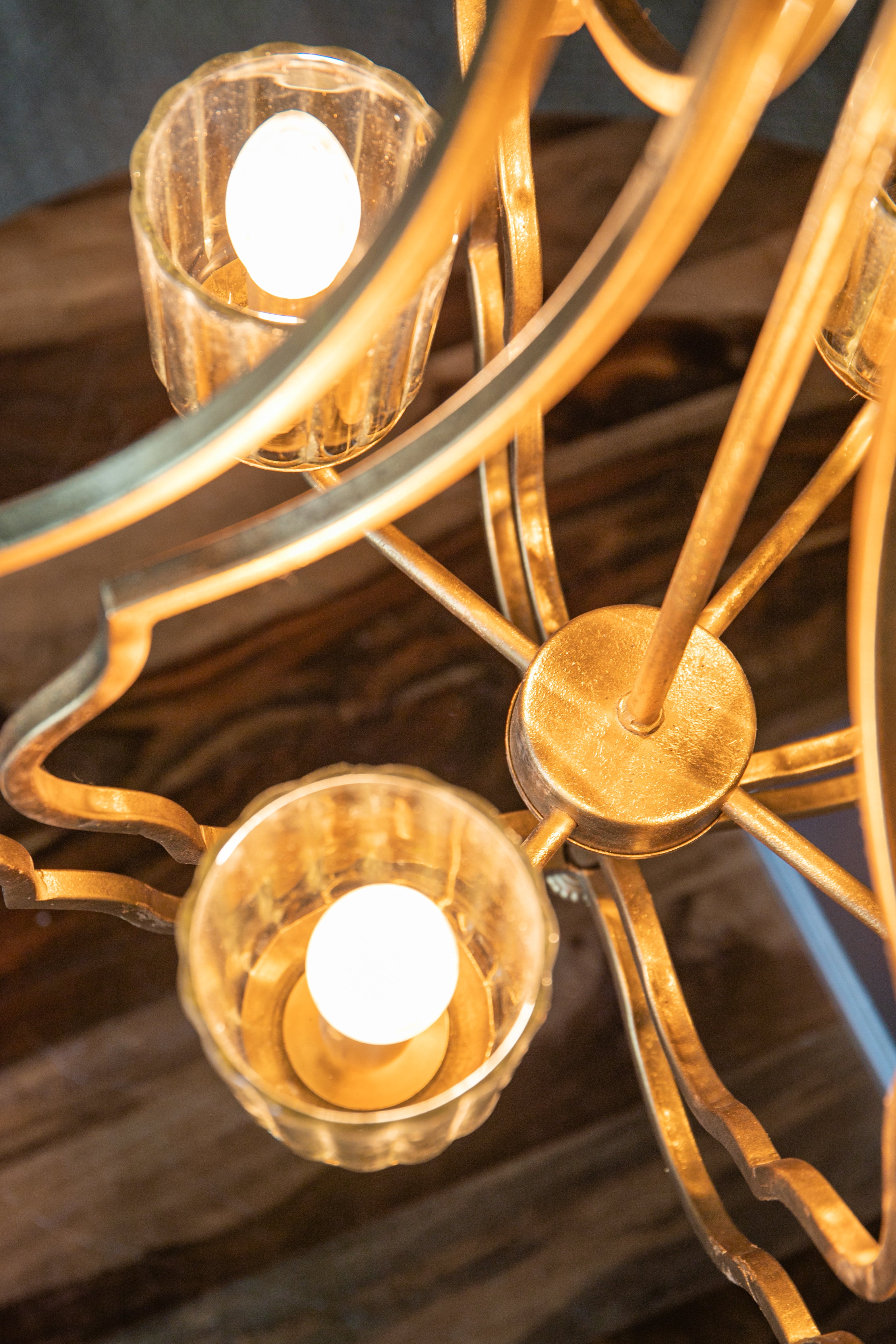 4-Light Metal Chandelier