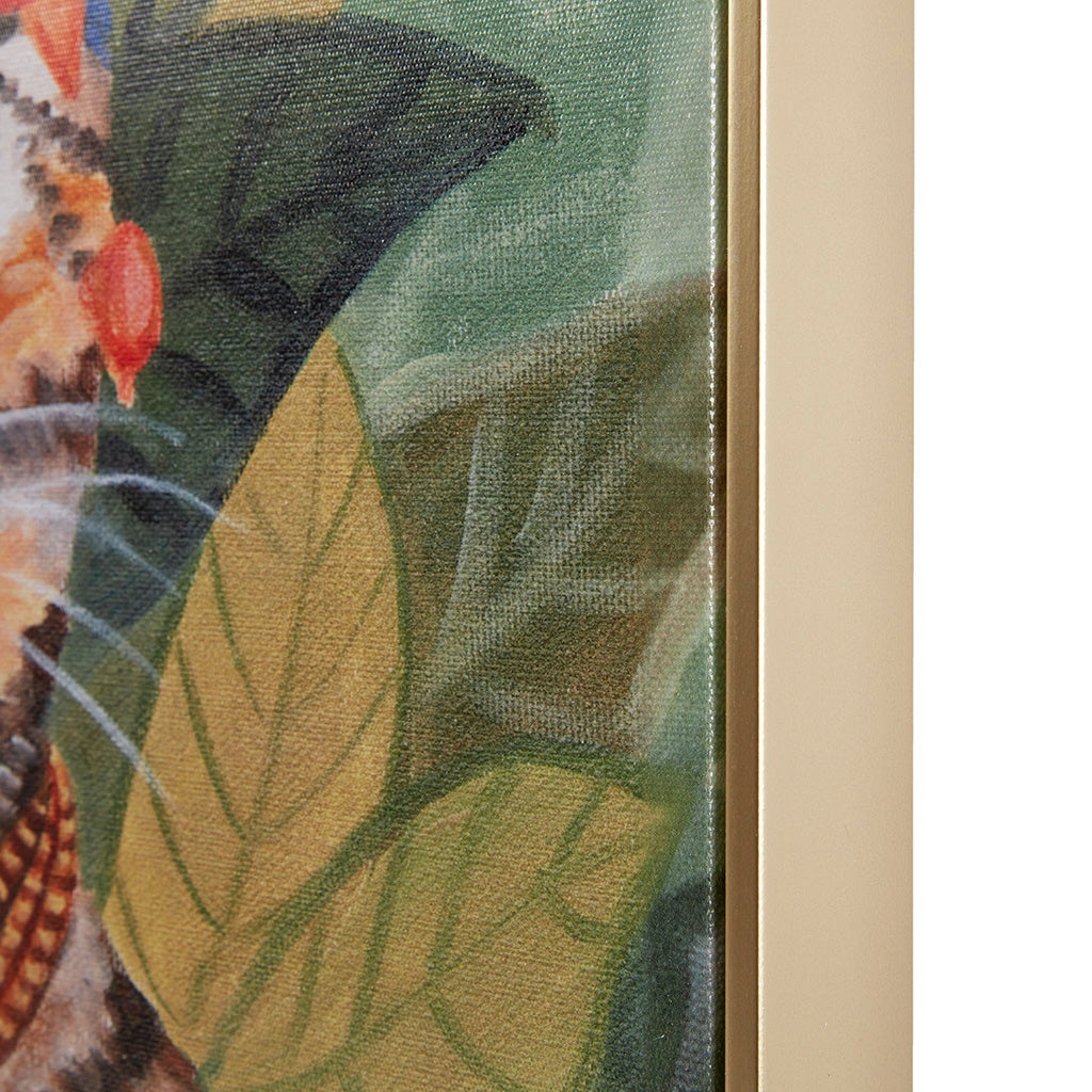 Bohe n Cat In Forest Framed Canvas Wall Art