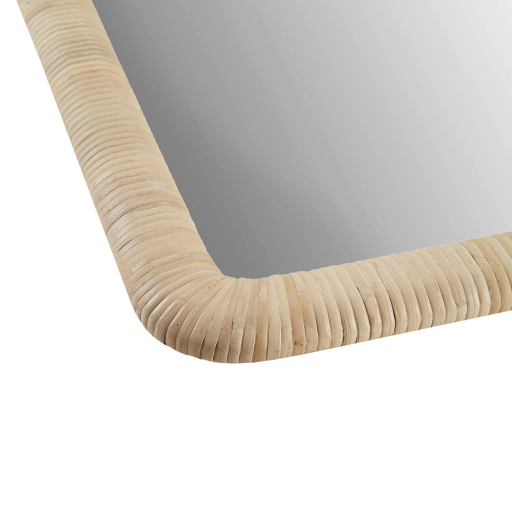 Natural Rattan Rectangle Wall Mirro