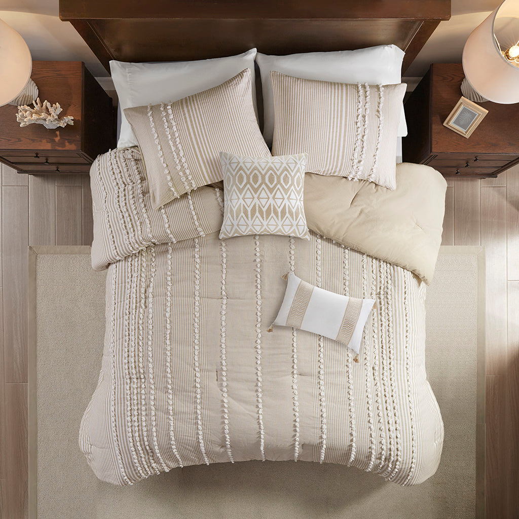 Anslee 3-Piece Cotton Yarn Dyed Comforter Set