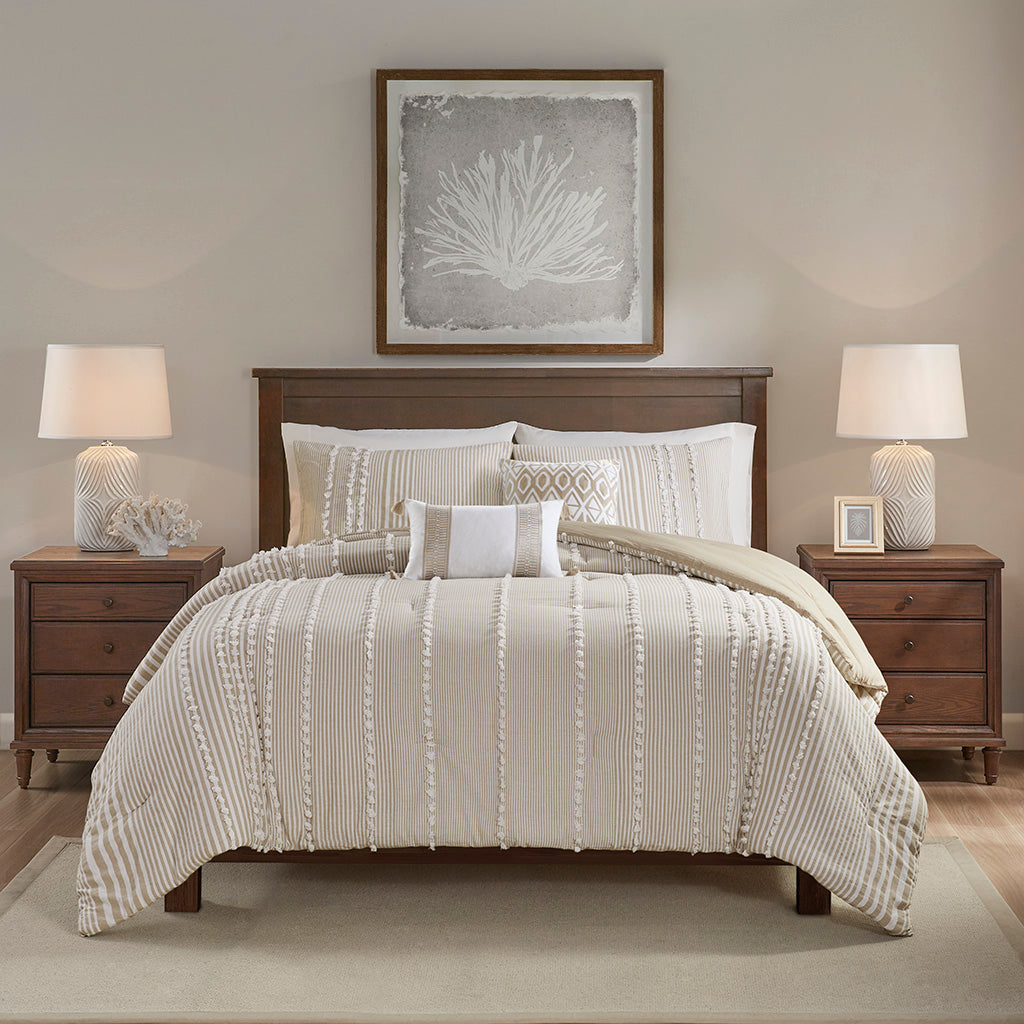 Anslee 3-Piece Cotton Yarn Dyed Comforter Set