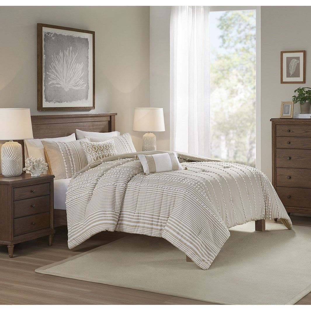 Anslee 3-Piece Cotton Yarn Dyed Comforter Set