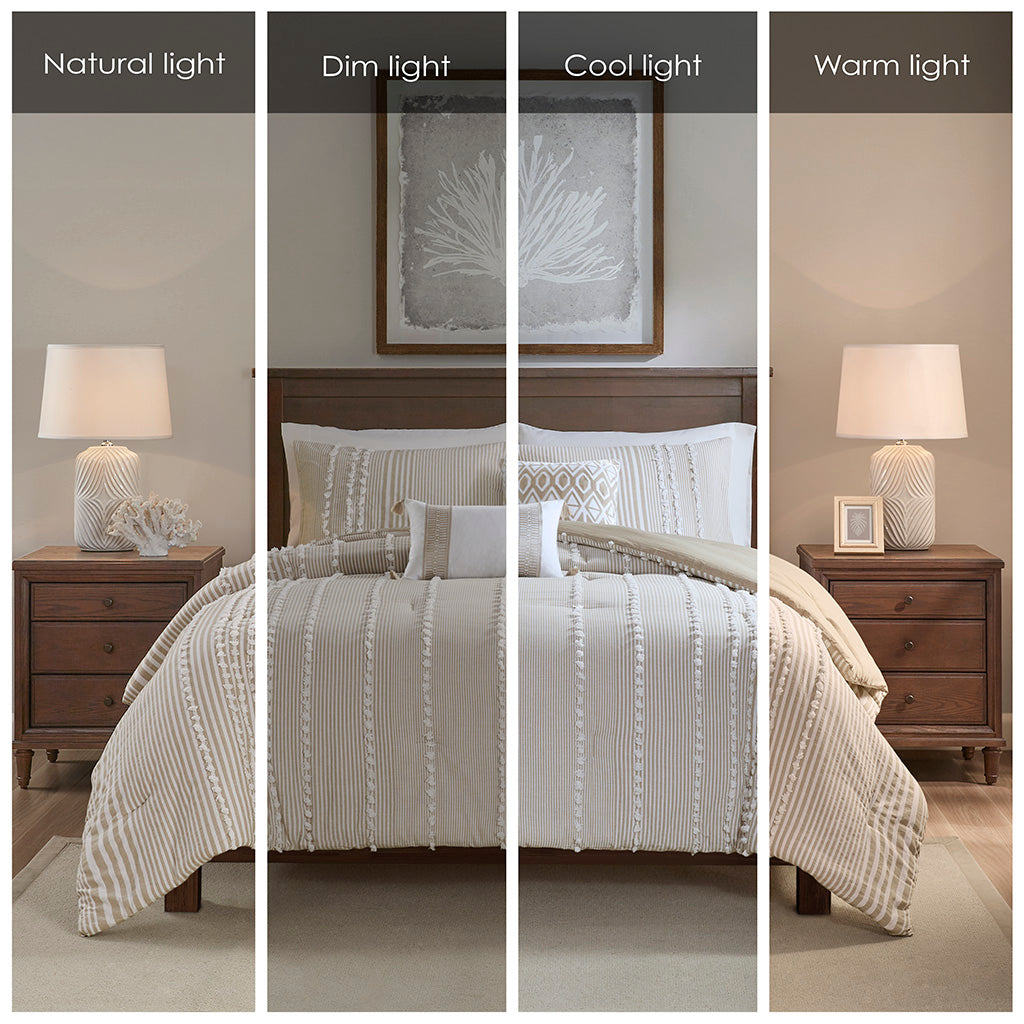 Anslee 3-Piece Cotton Yarn Dyed Comforter Set