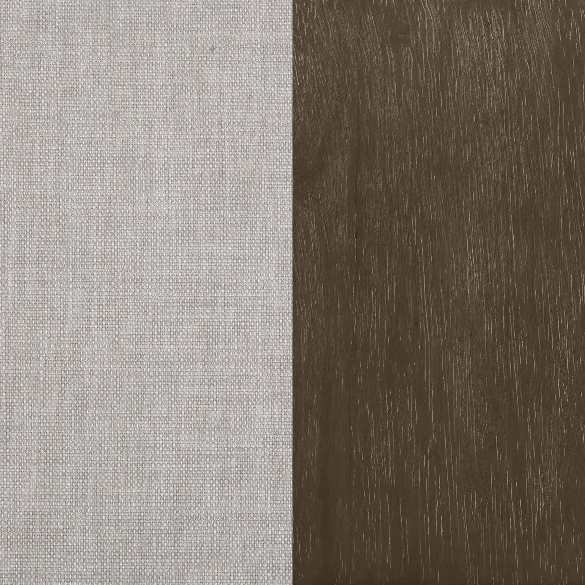 Beige and Natural Removable Back Accent Chair