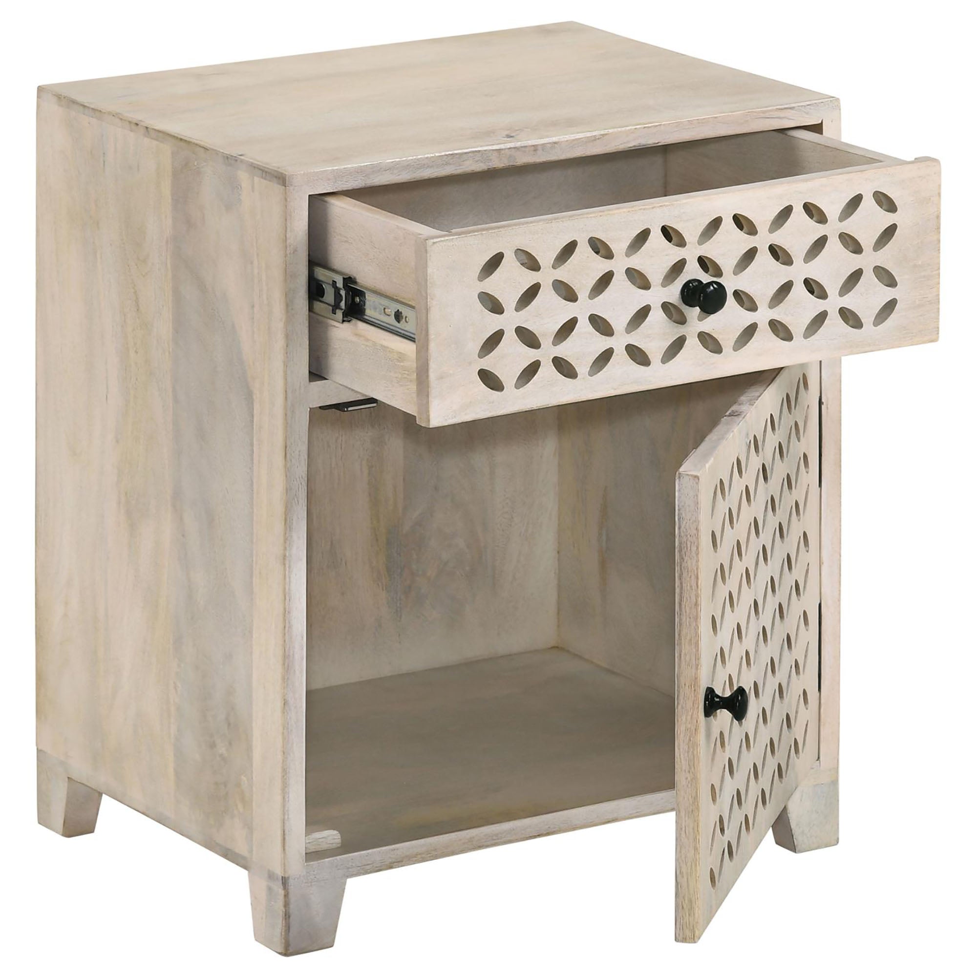 White Washed Accent Cabinet