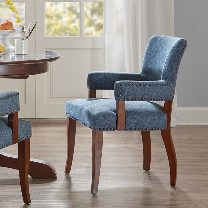 Dawson Arm Upholstered Nailhead Trim Dining Chair – Pier 1