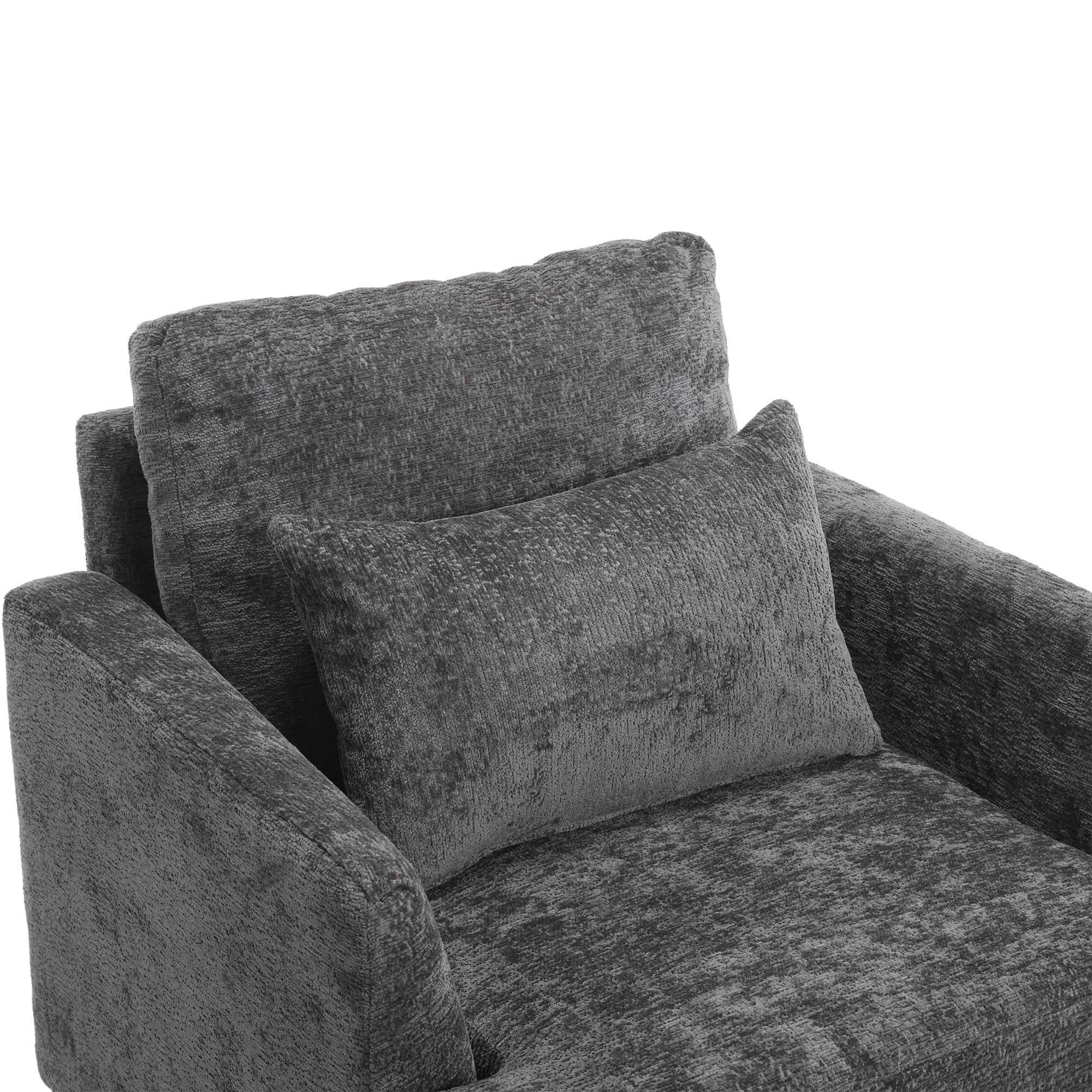 Chenille Tufted Upholstered Club Accent Chair