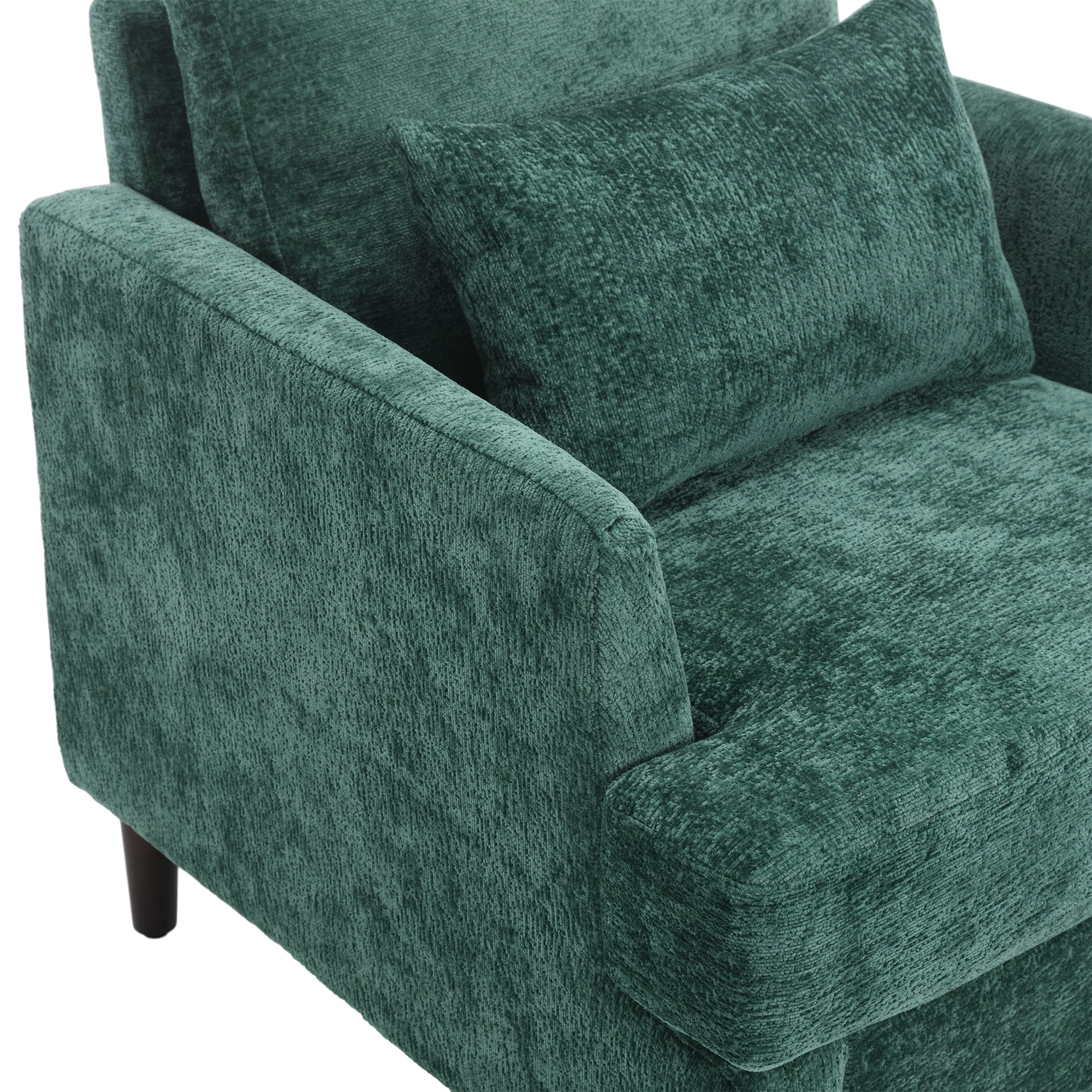 Chenille Tufted Upholstered Club Accent Chair