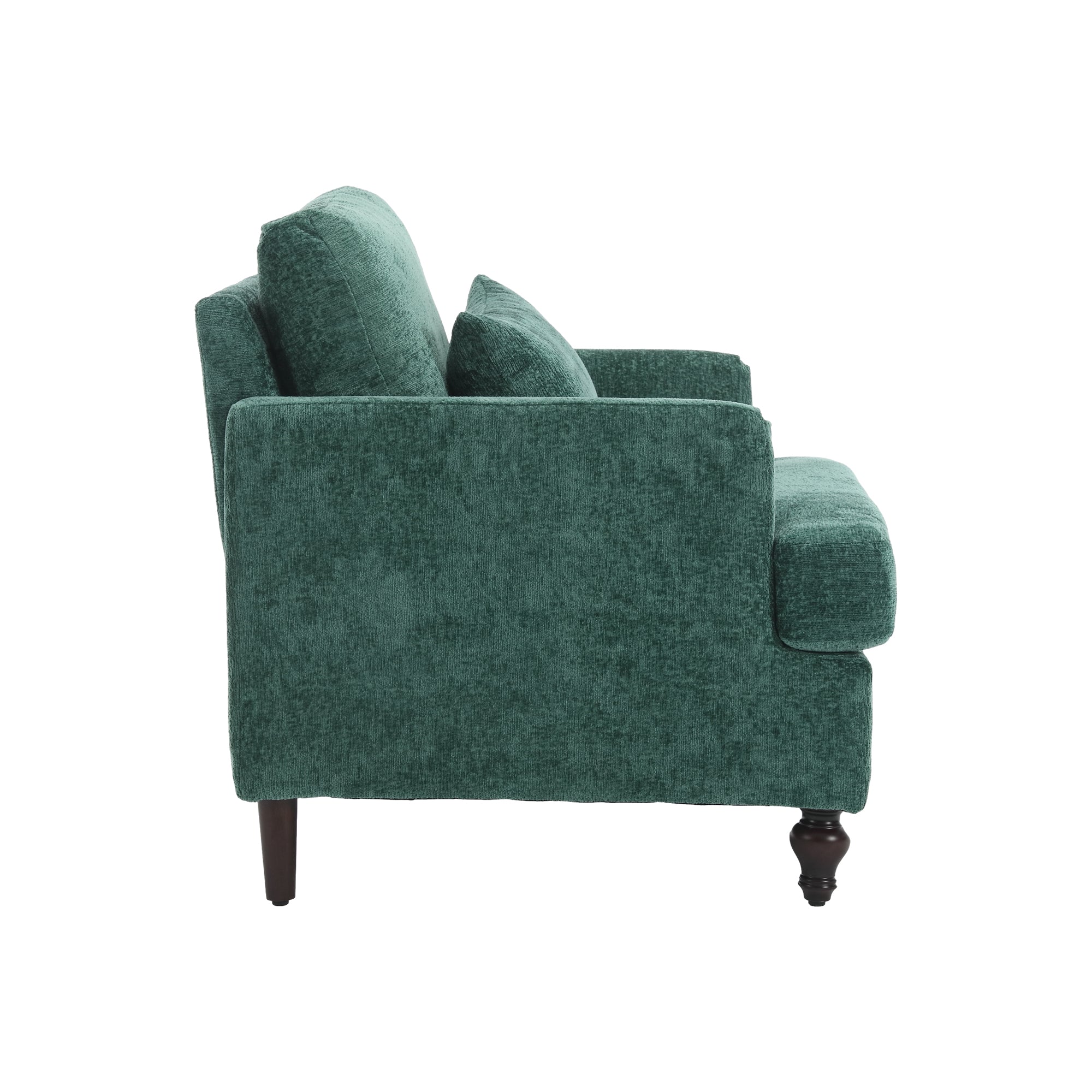 Chenille Tufted Upholstered Club Accent Chair