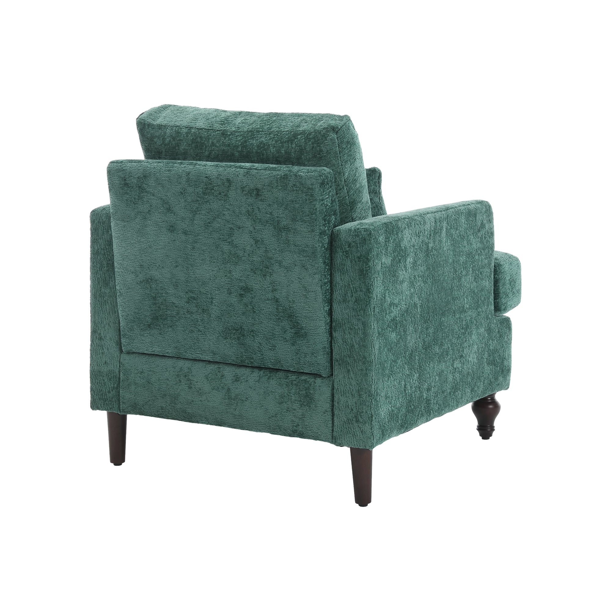 Chenille Tufted Upholstered Club Accent Chair