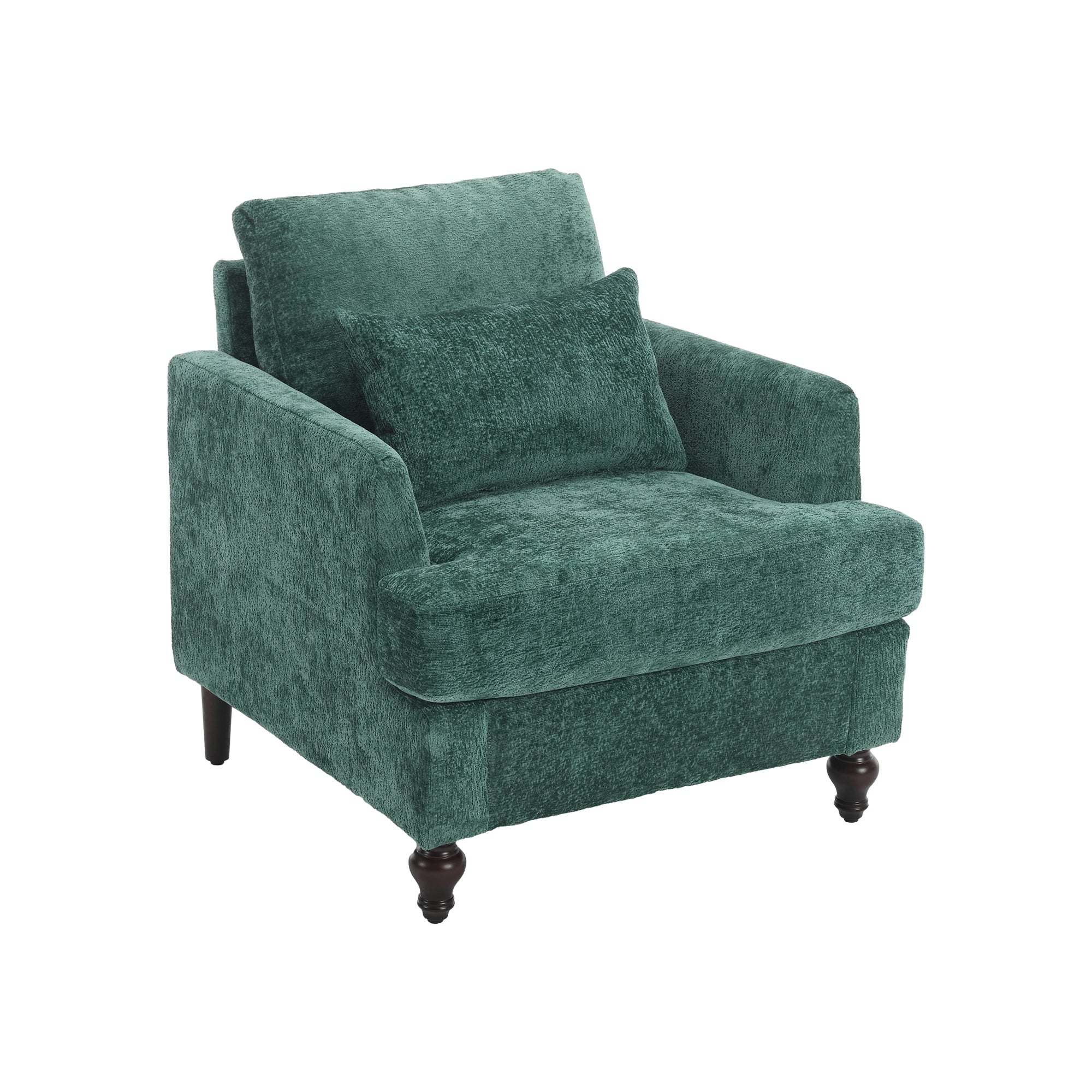 Chenille Tufted Upholstered Club Accent Chair