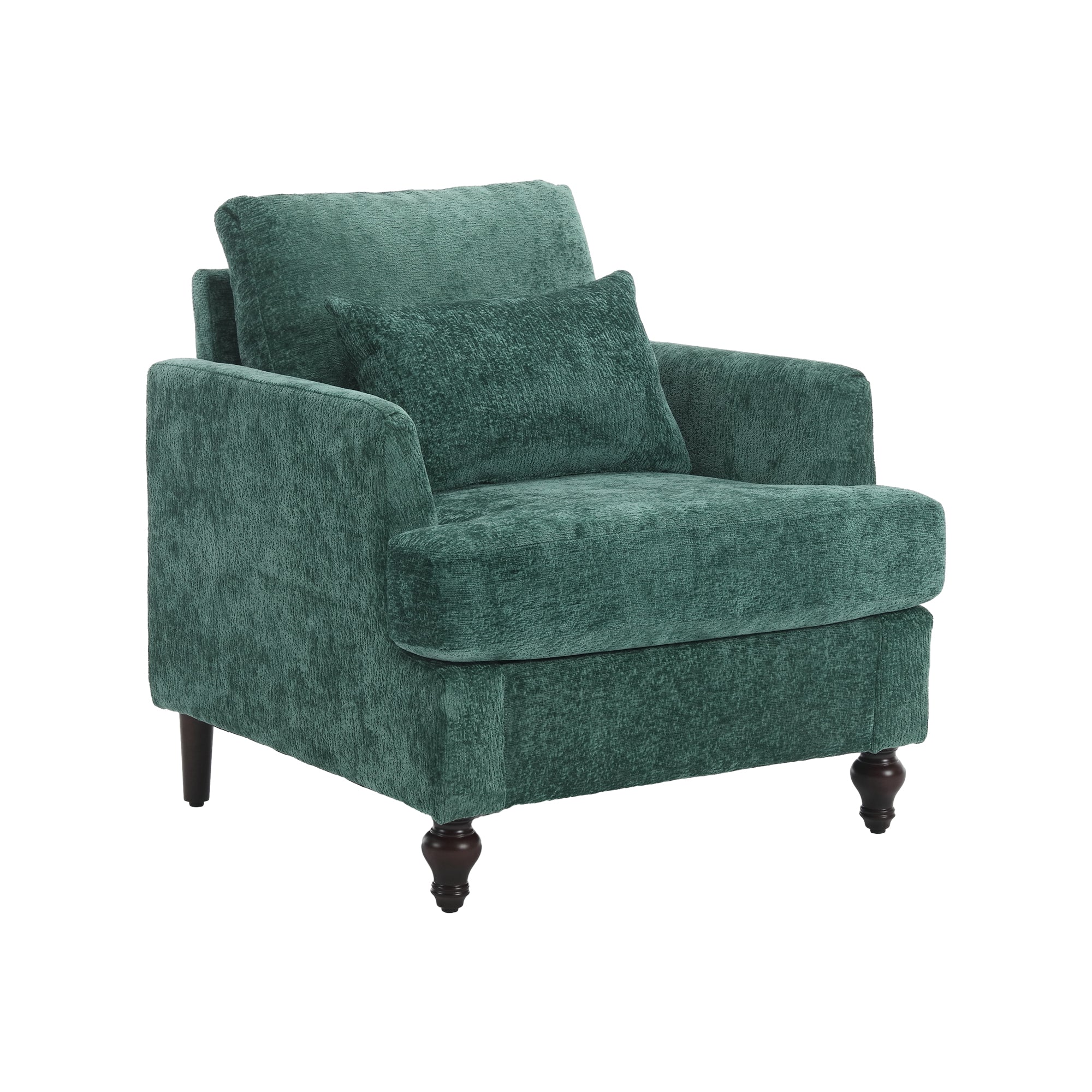 Chenille Tufted Upholstered Club Accent Chair
