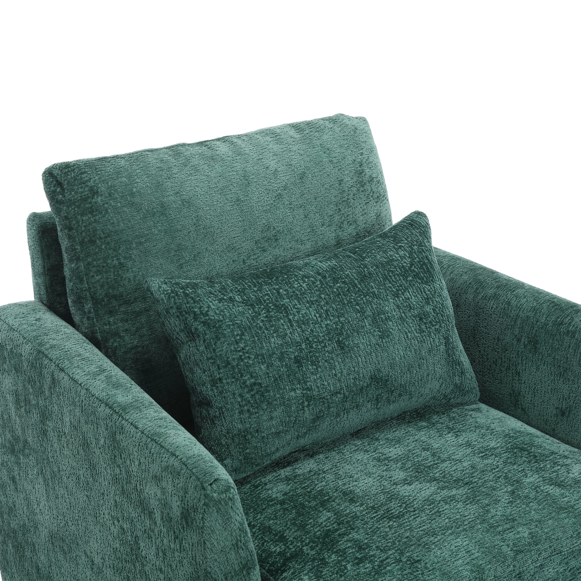 Chenille Tufted Upholstered Club Accent Chair