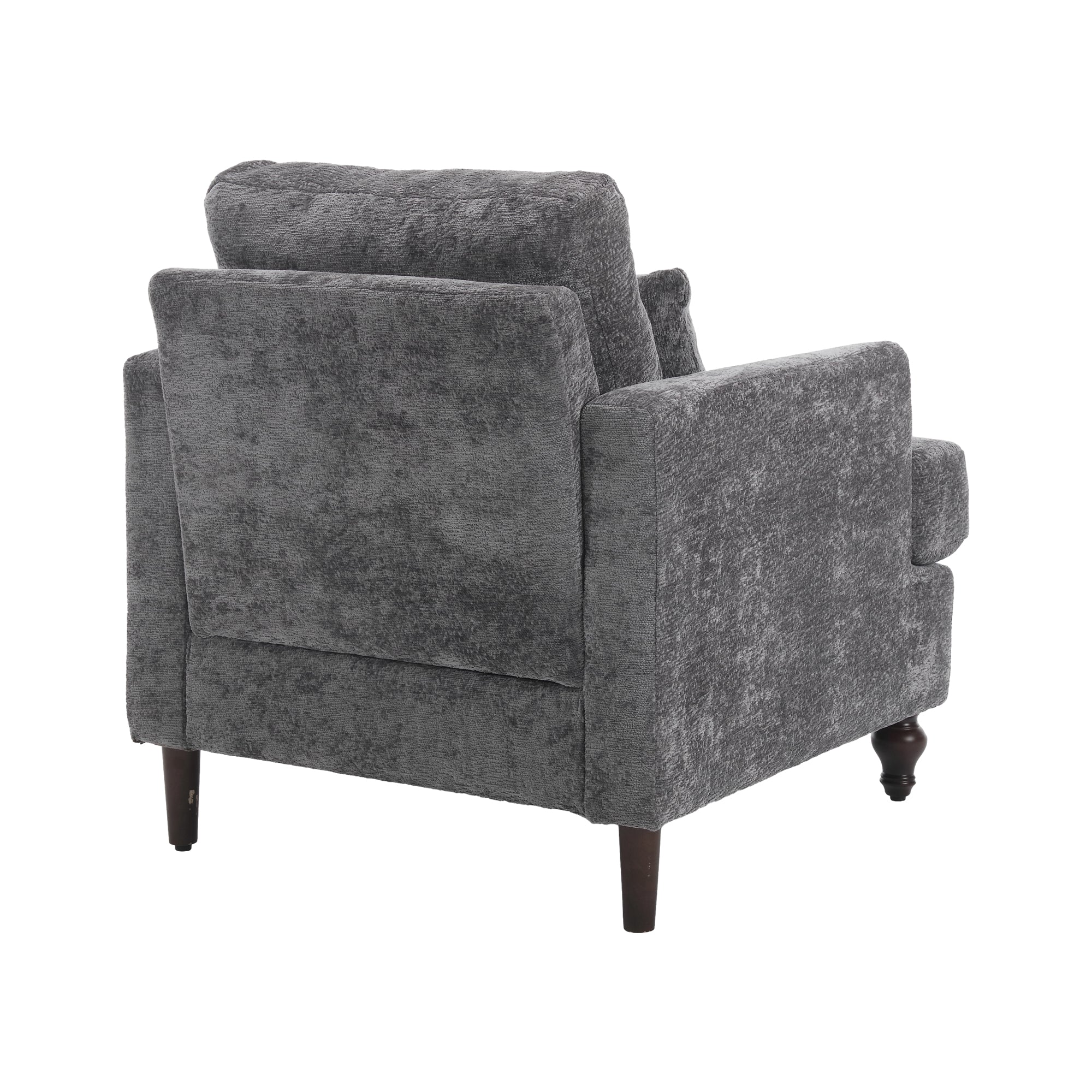 Chenille Tufted Upholstered Club Accent Chair
