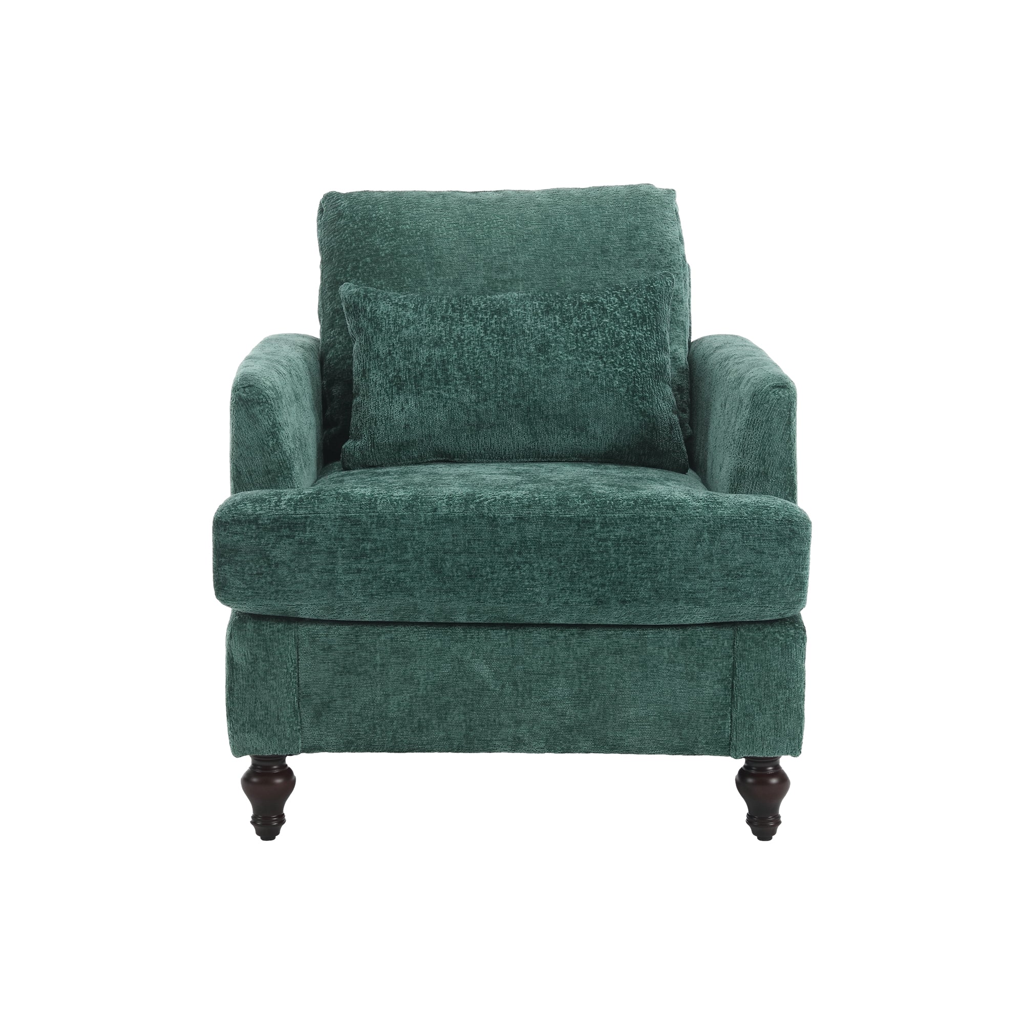 Chenille Tufted Upholstered Club Accent Chair