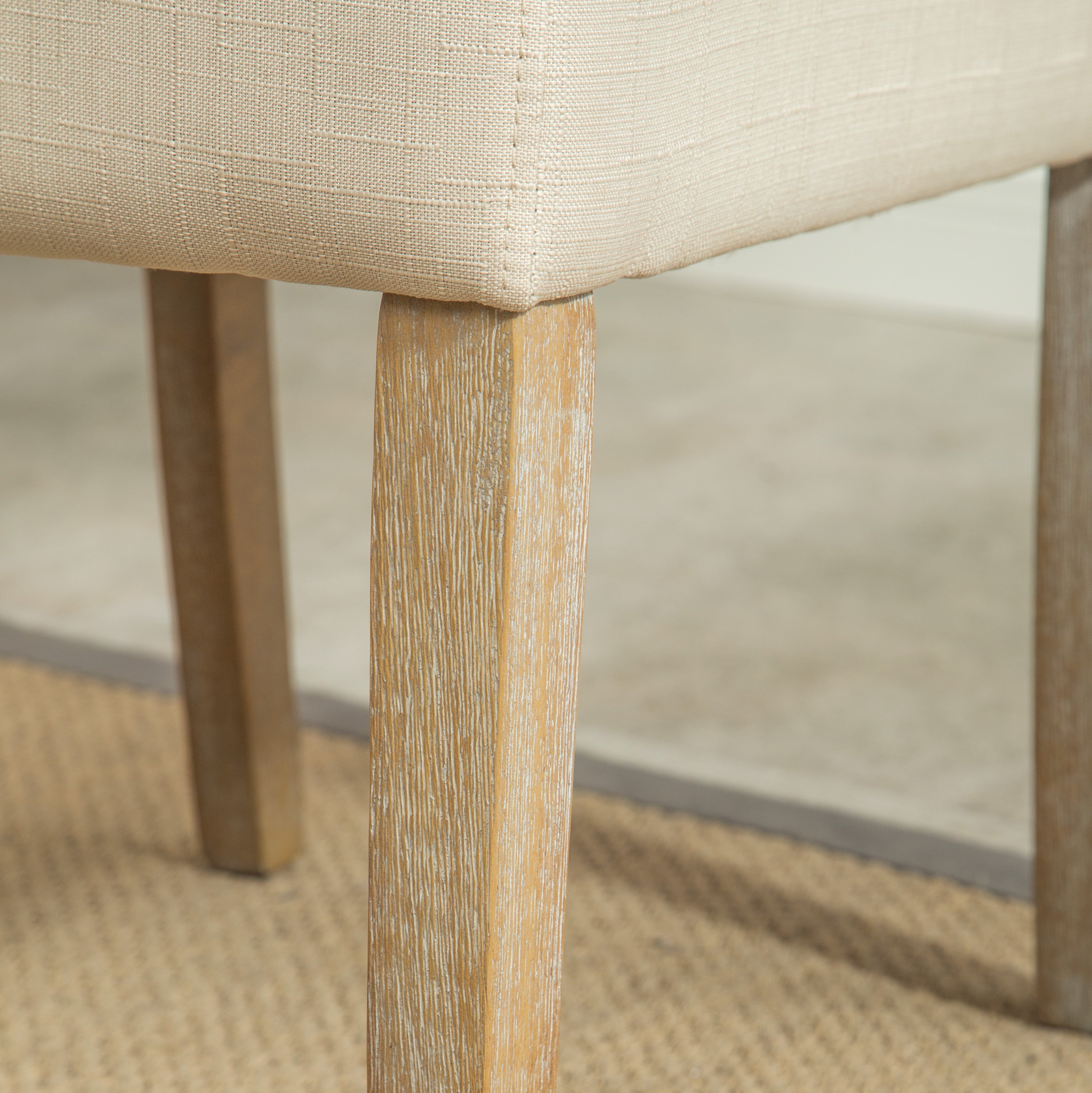 Hazel Solid Wood Button Tufted Upholstered Parsons Dining Chair, Set of 2