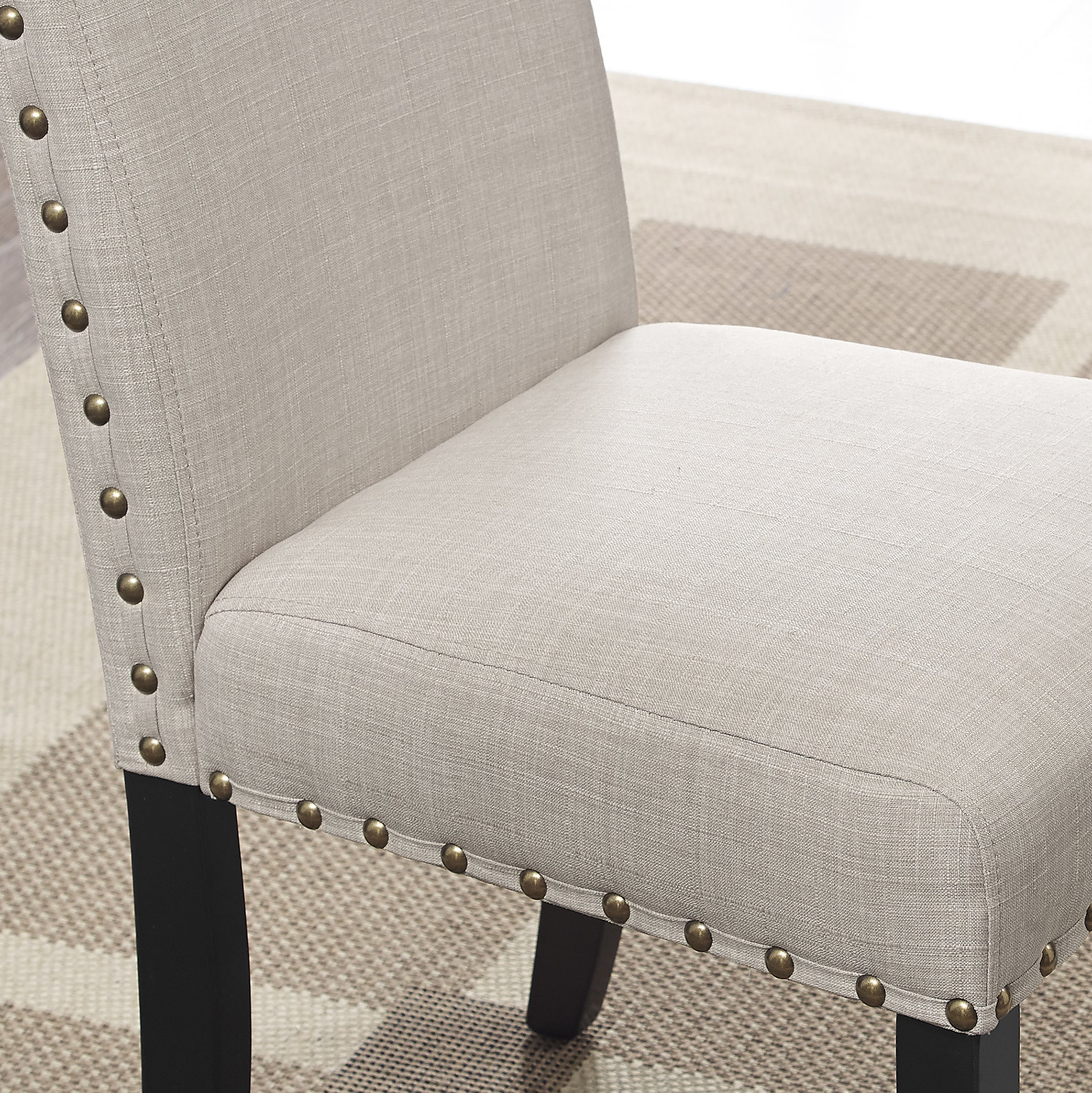 Eleanor Upholstered Dining Chairs with Nailhead Trim, Set of 2
