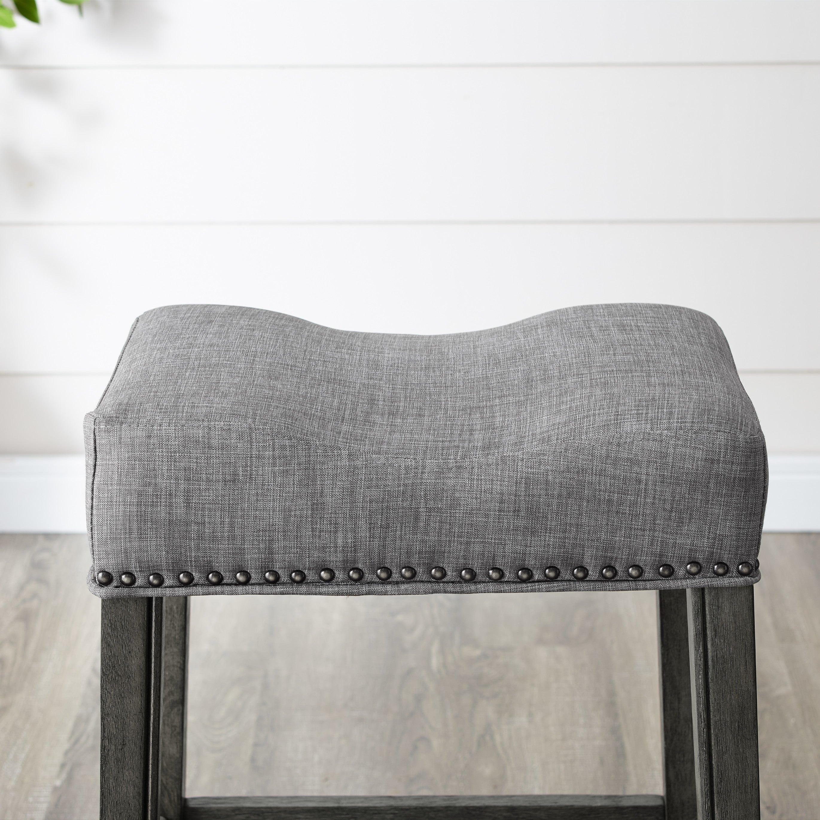 Upholstered Backless Counter Stools, Set of 2