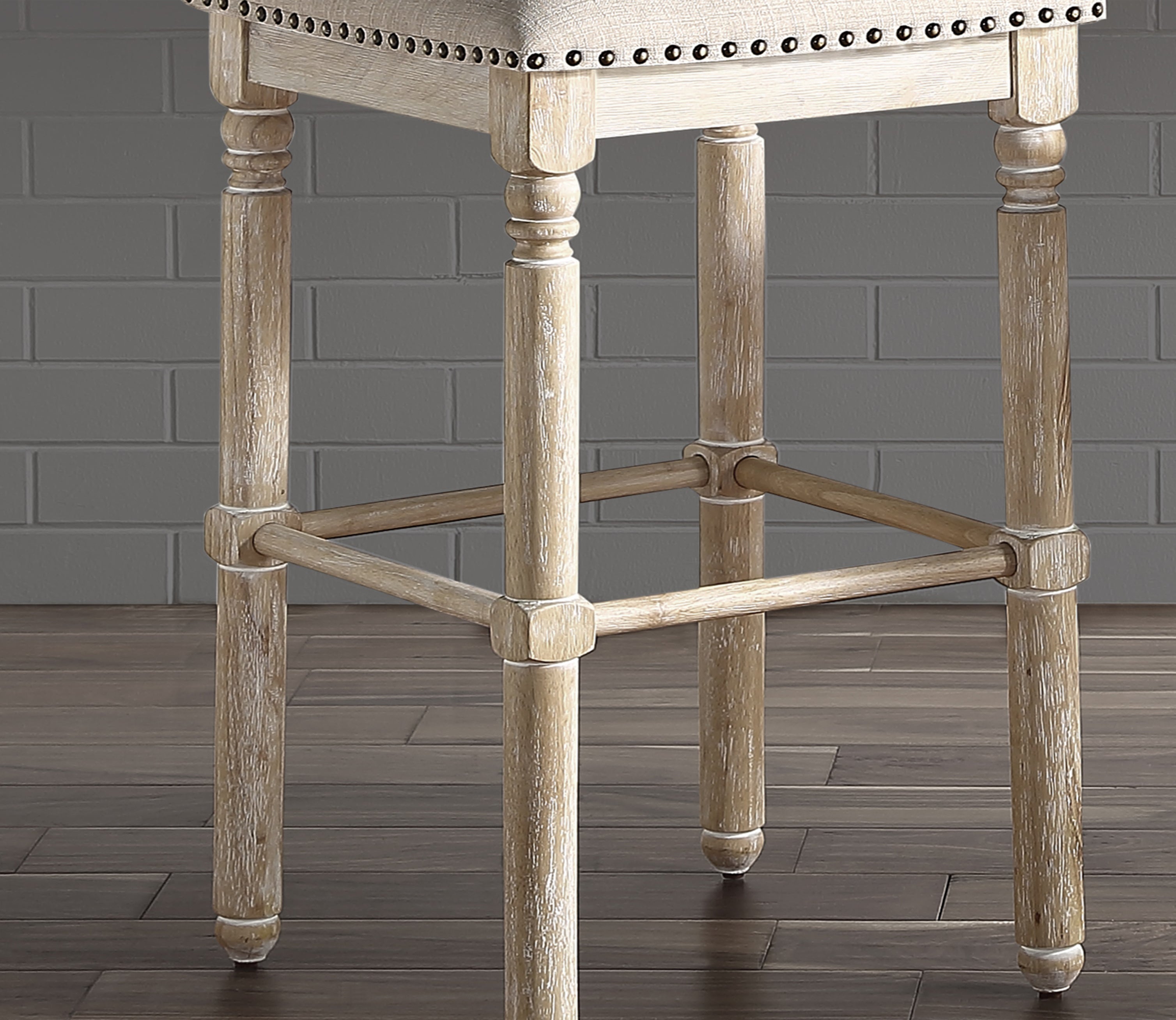 Arnhem Wood Upholstered Counter  Stool, Set of 2