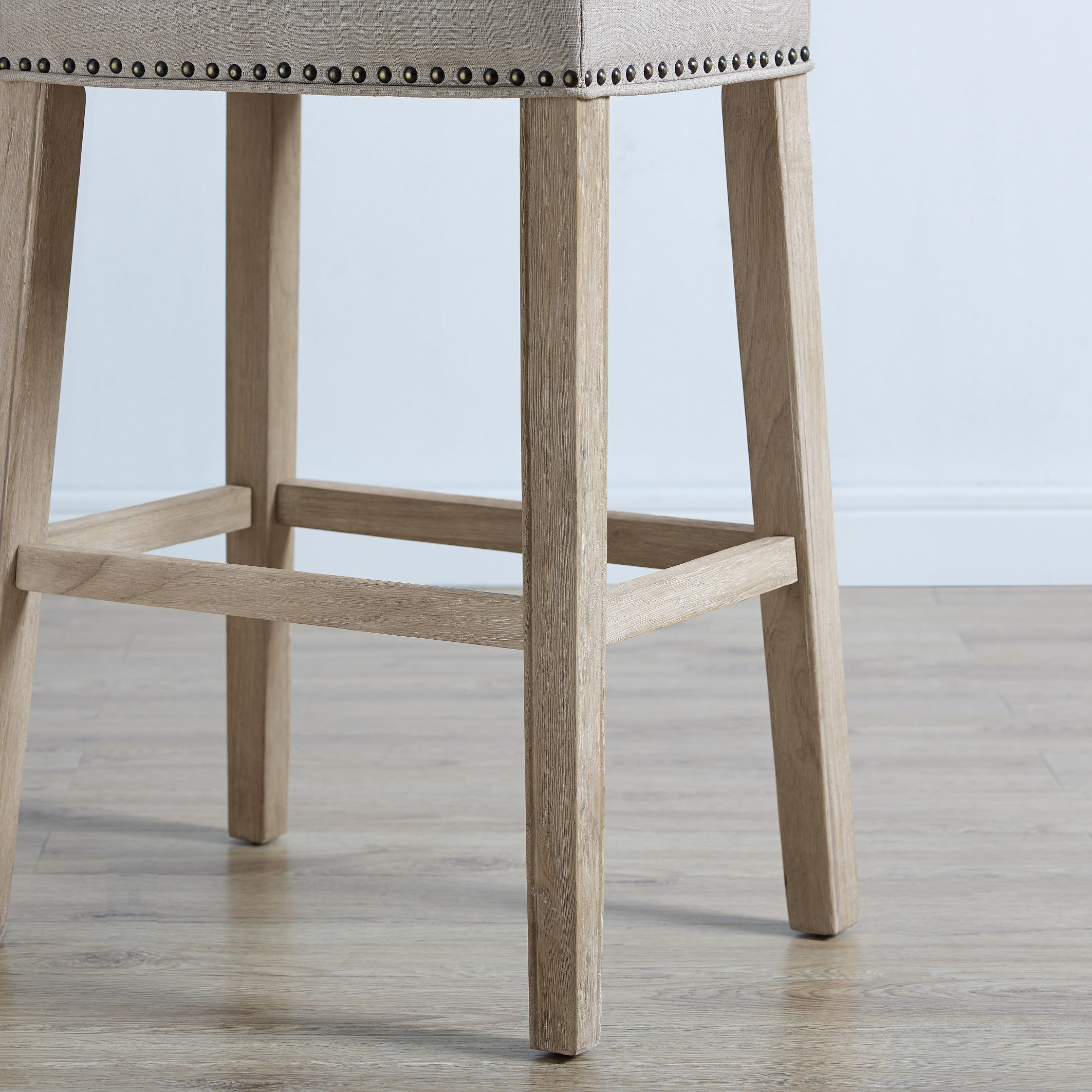 Coco Upholstered Backless Saddle Seat Bar Stools, Set of 2