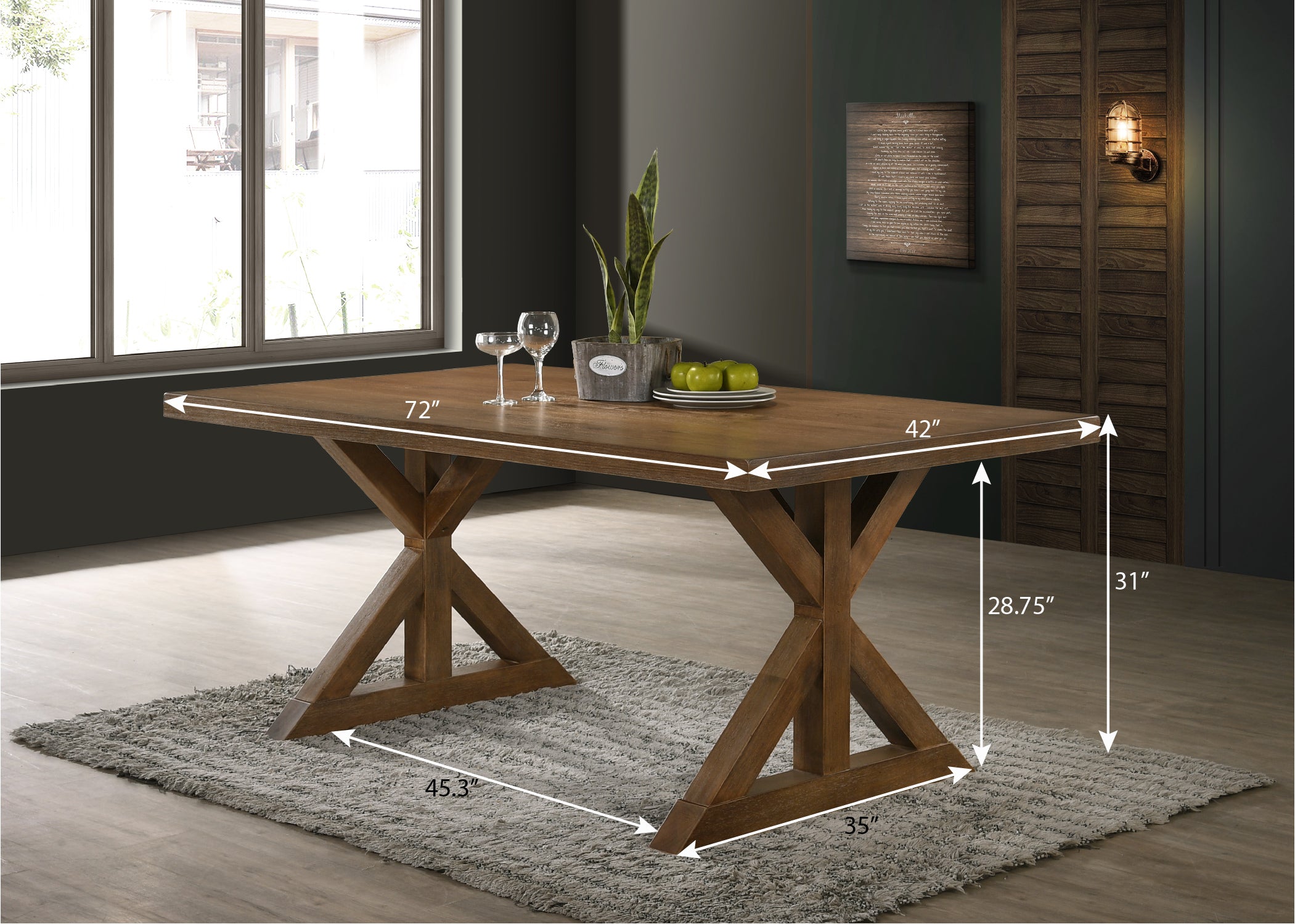 Enna Modern Rectangular Dining Table