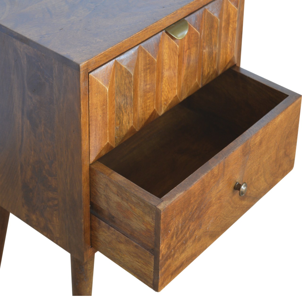 Chestnut Prism Bedside Nightstand