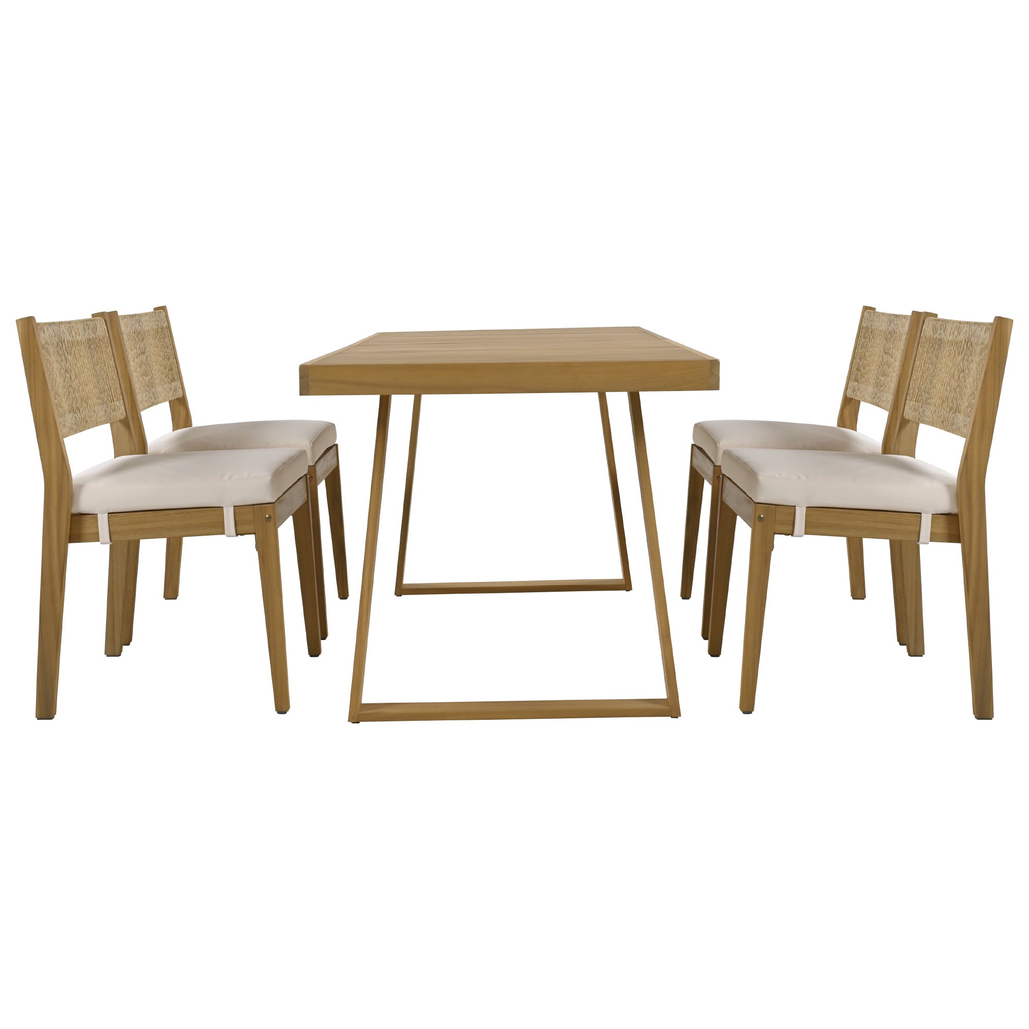 Outdoor Acacia Wood Dining Table Set