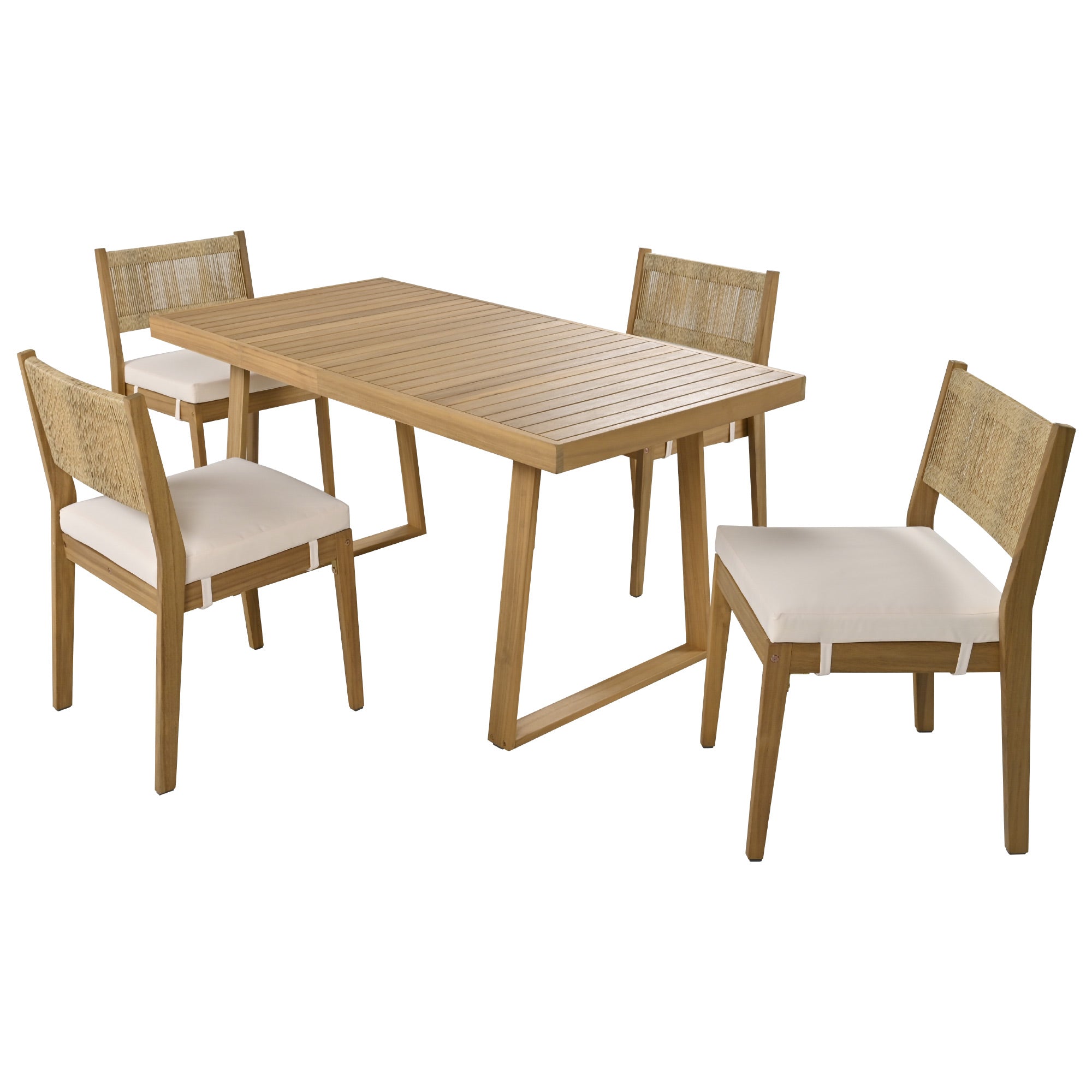 Outdoor Acacia Wood Dining Table Set