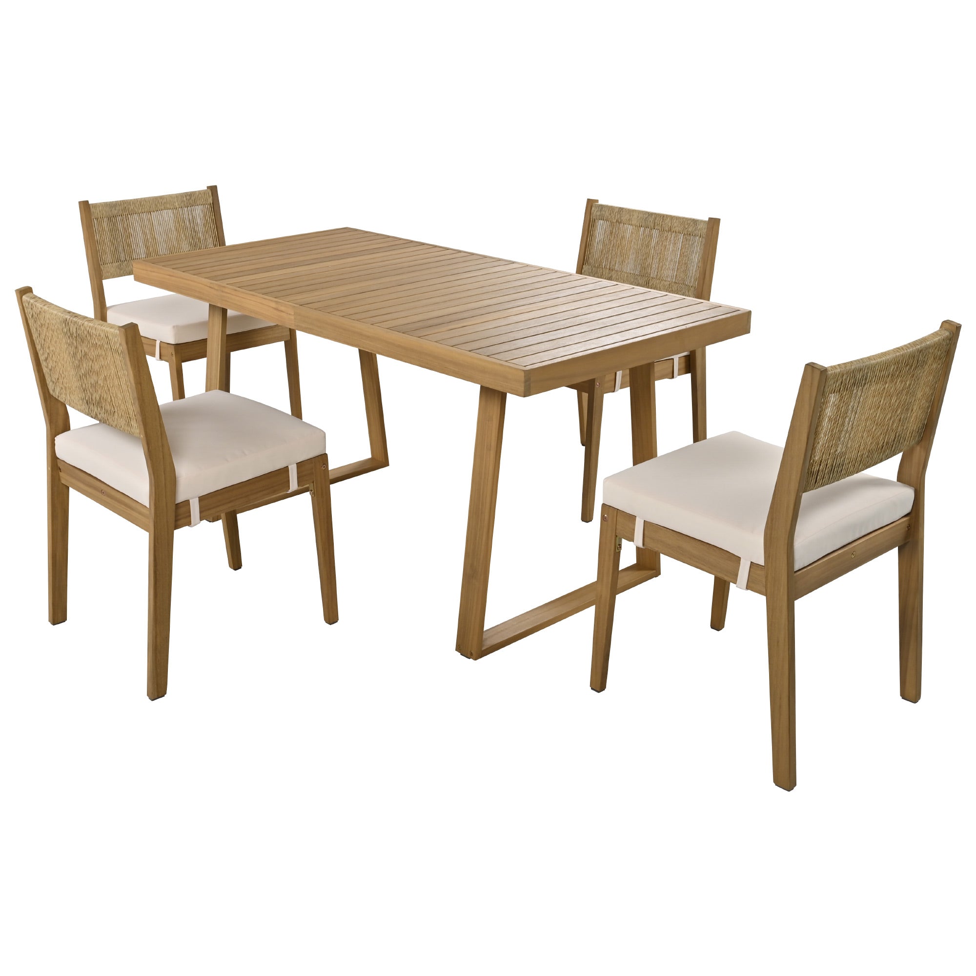 Outdoor Acacia Wood Dining Table Set