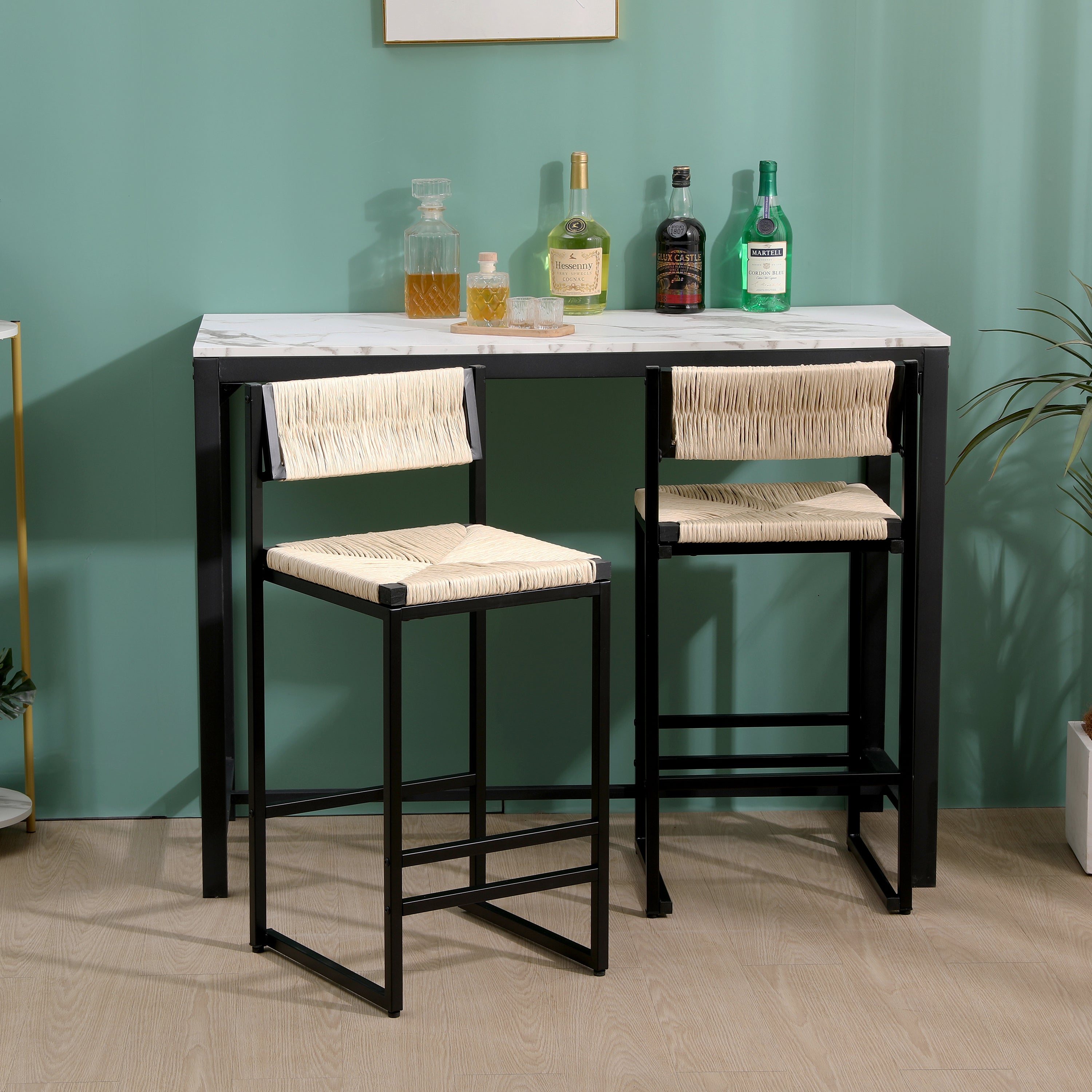 Rope Woven Counter Stools, Set of 2