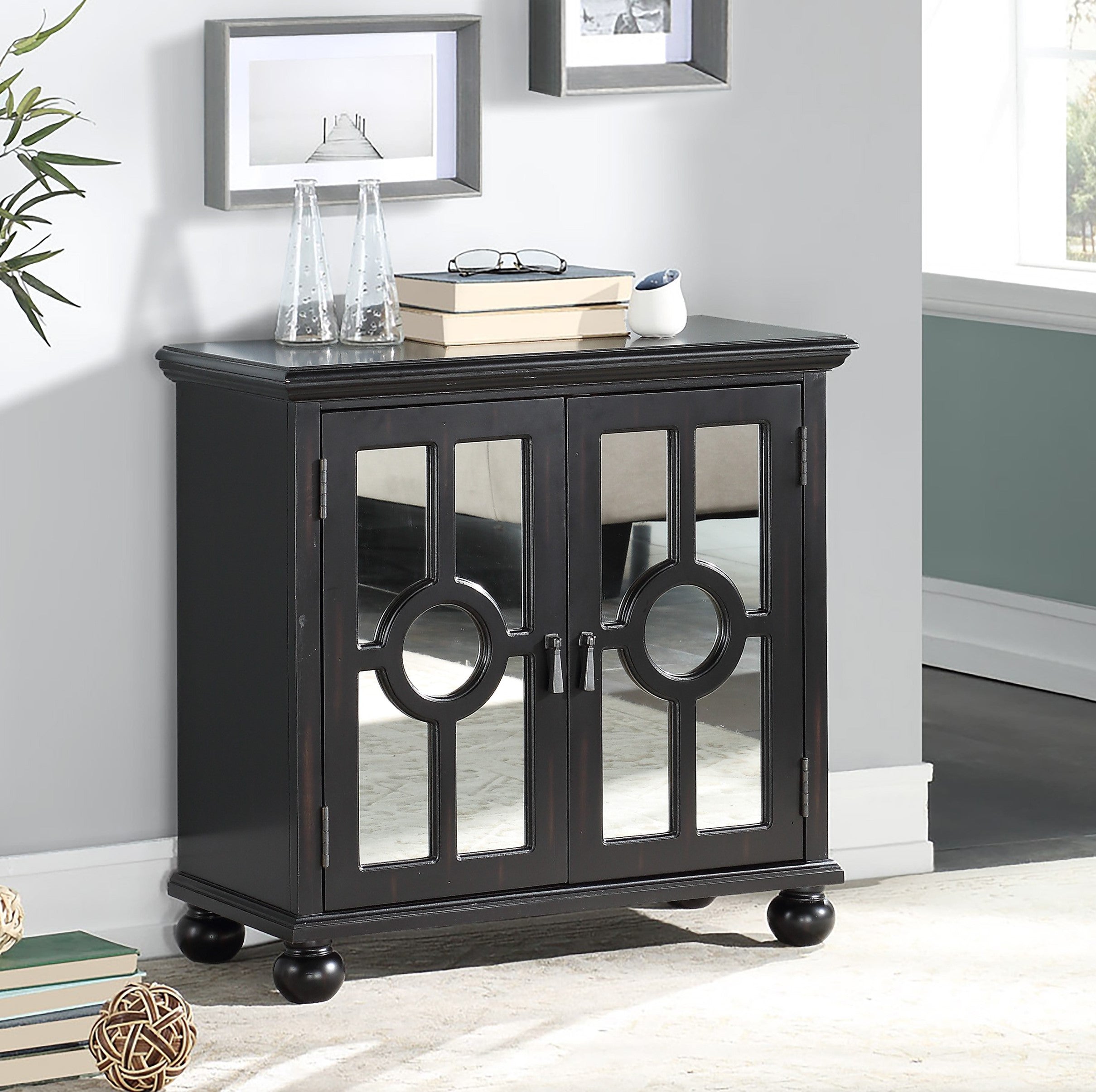 Poppy Accent Chest with Mirror Doors