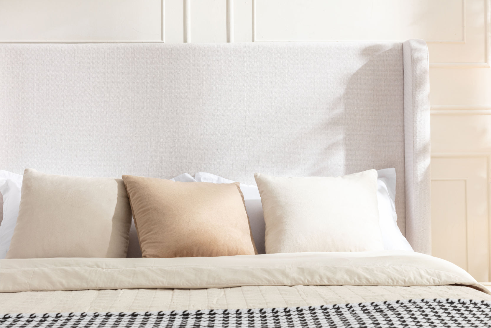Hayden Upholstered Wingback Bed