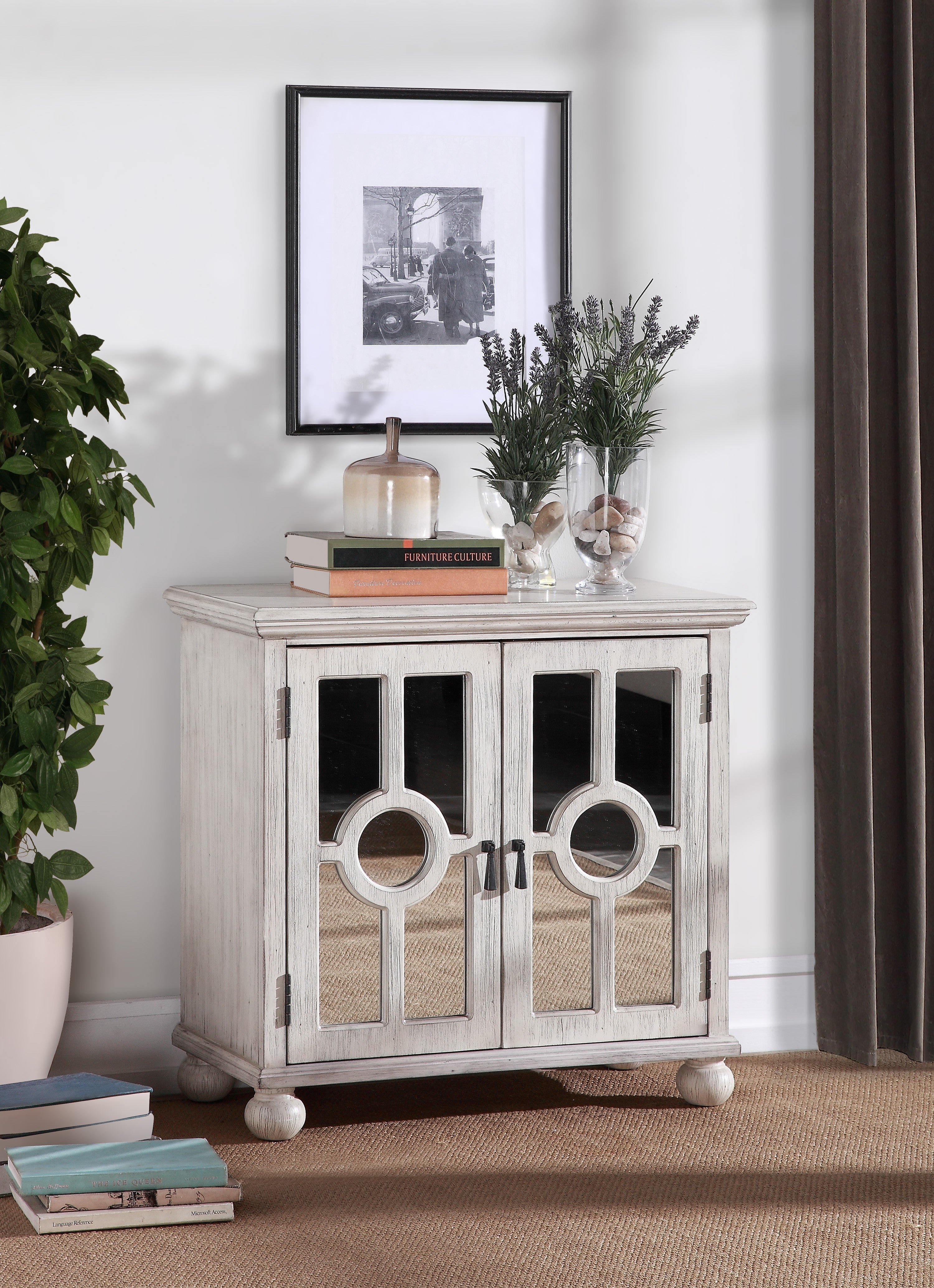 Poppy Accent Chest with Mirror Doors