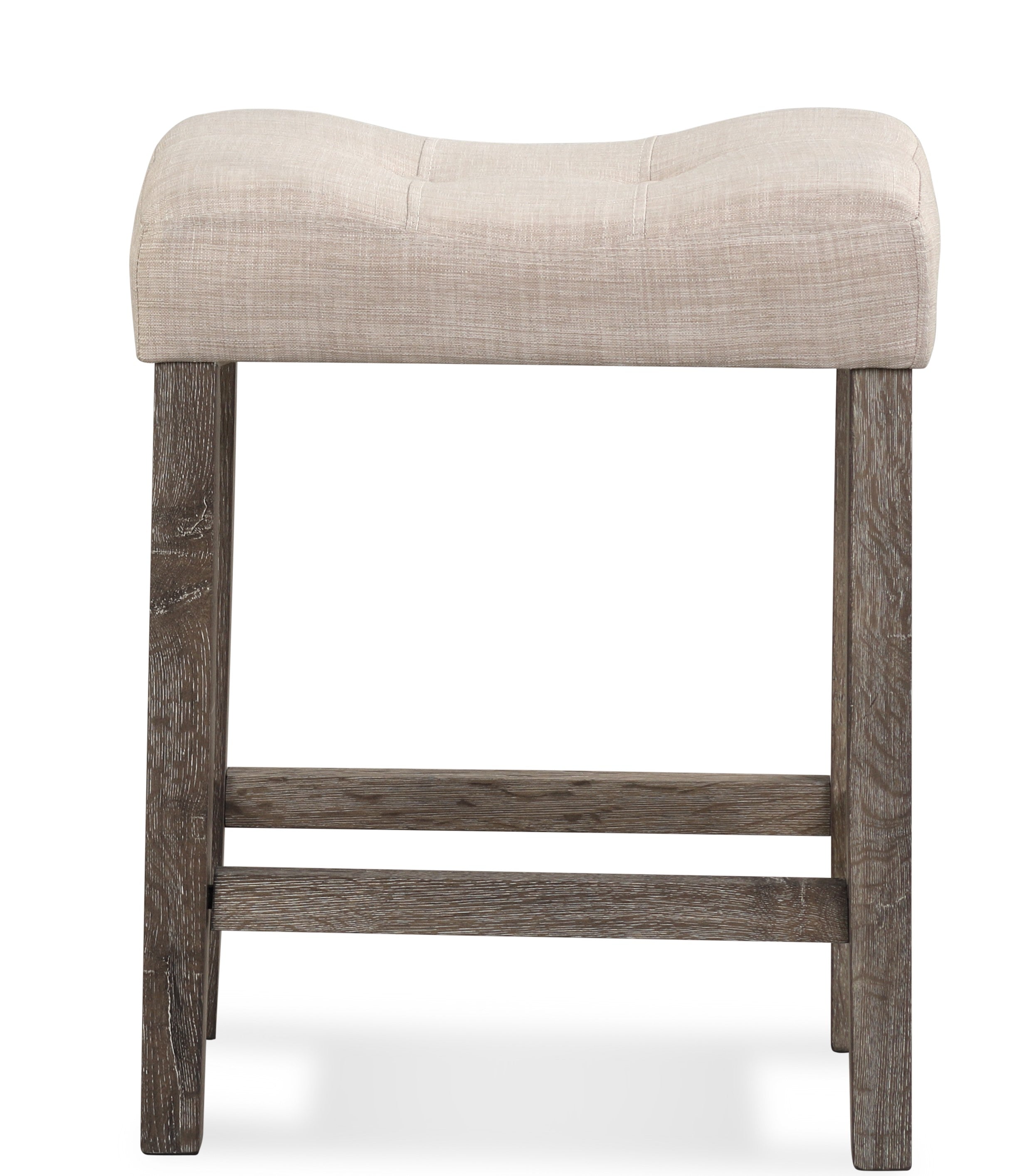 Sora Button Tufted Counter Height Saddle Stool, Set of 2