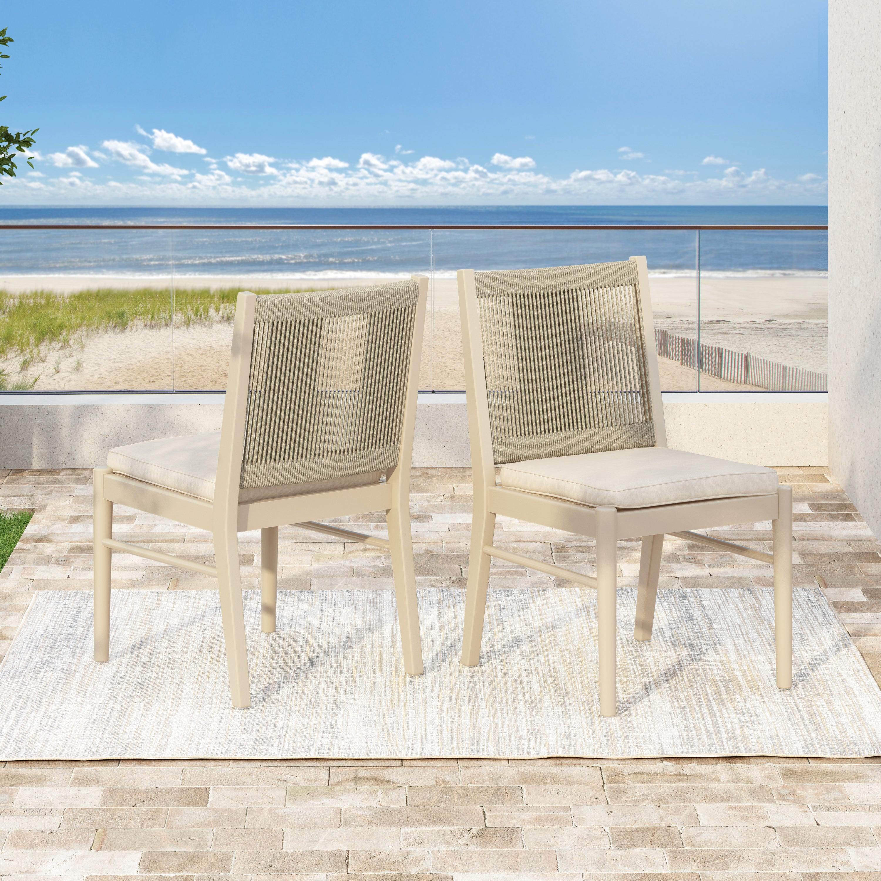 Cordoba Outdoor Dining Chairs, Set of 2