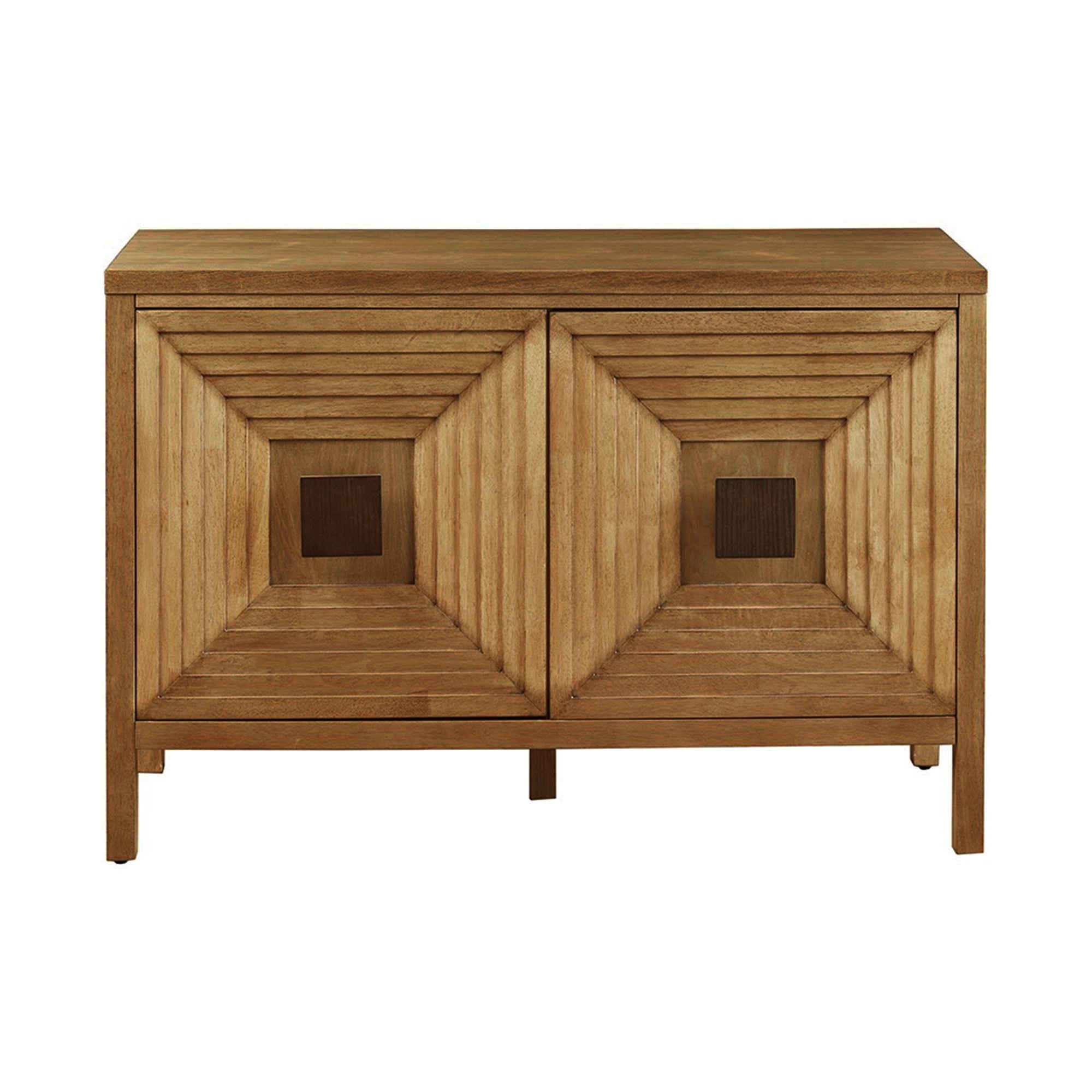 Accent Cabinet with Adjustable Shelves Natural Elm Finish 47.5 Inches